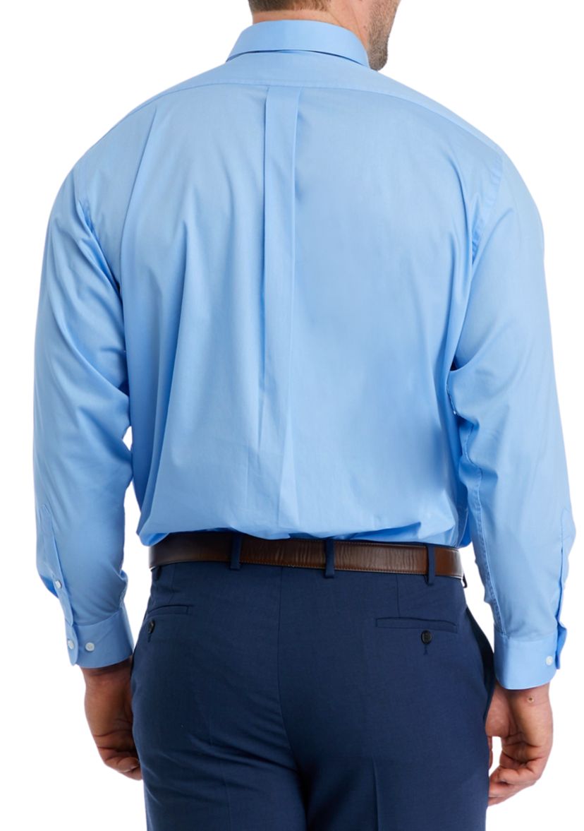 Big & Tall Dress Shirt and Printed Tie Set 