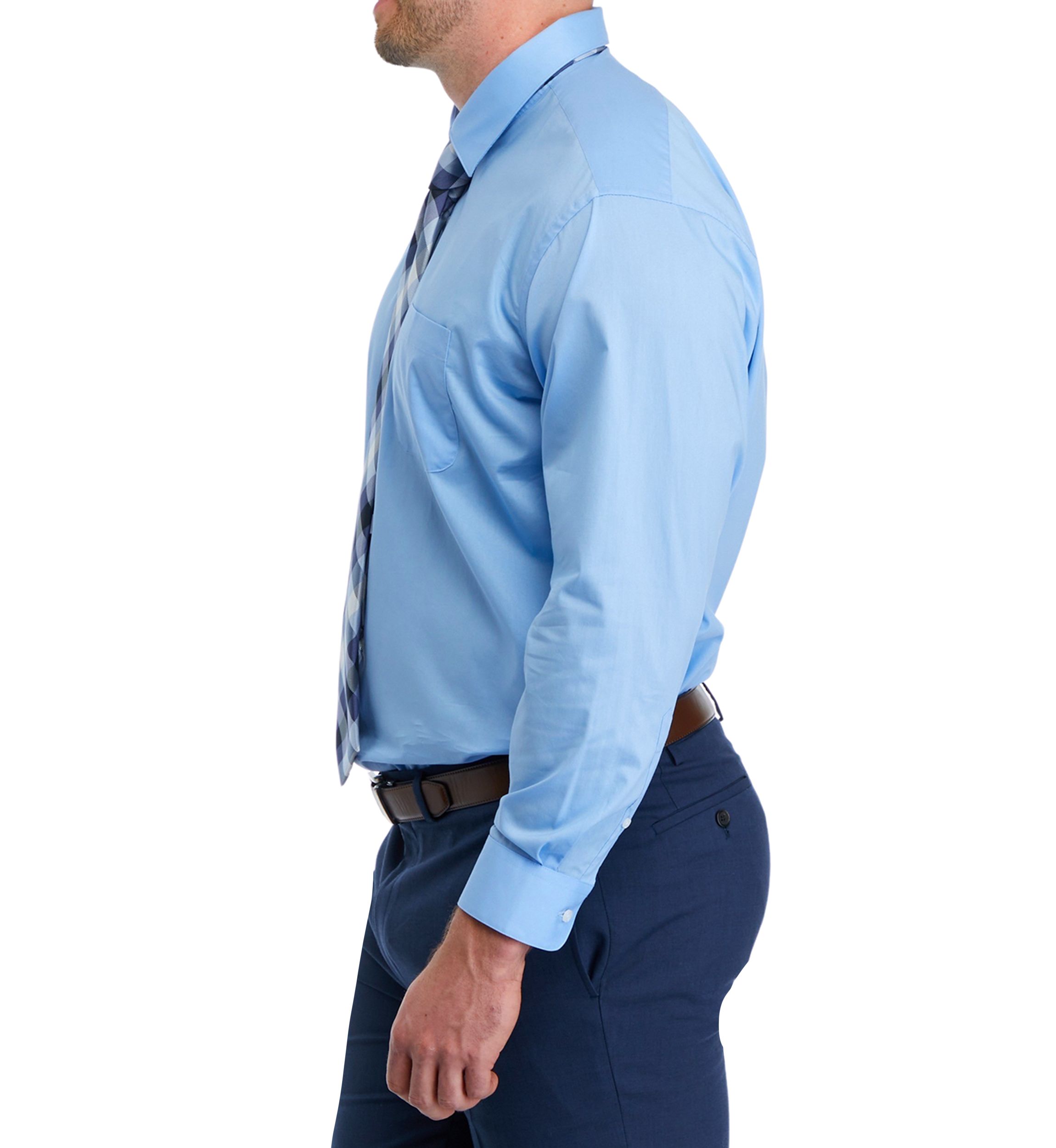 Big & Tall Dress Shirt and Printed Tie Set 