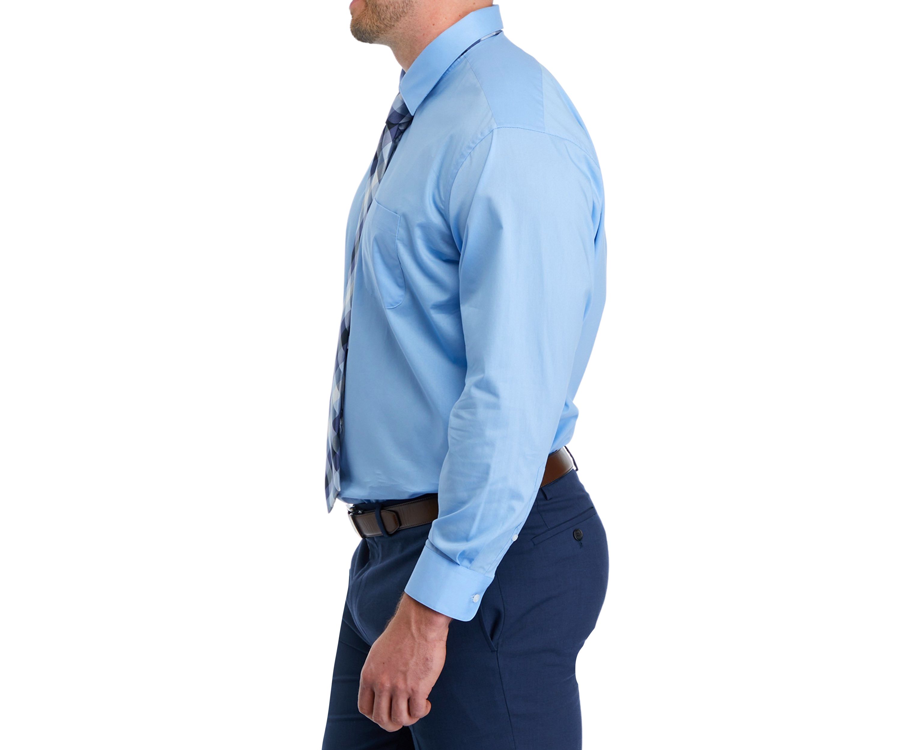 Big & Tall Dress Shirt and Printed Tie Set 