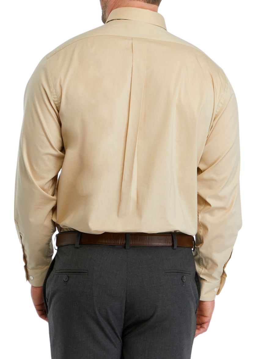 Big & Tall Dress Shirt and Printed Tie Set 