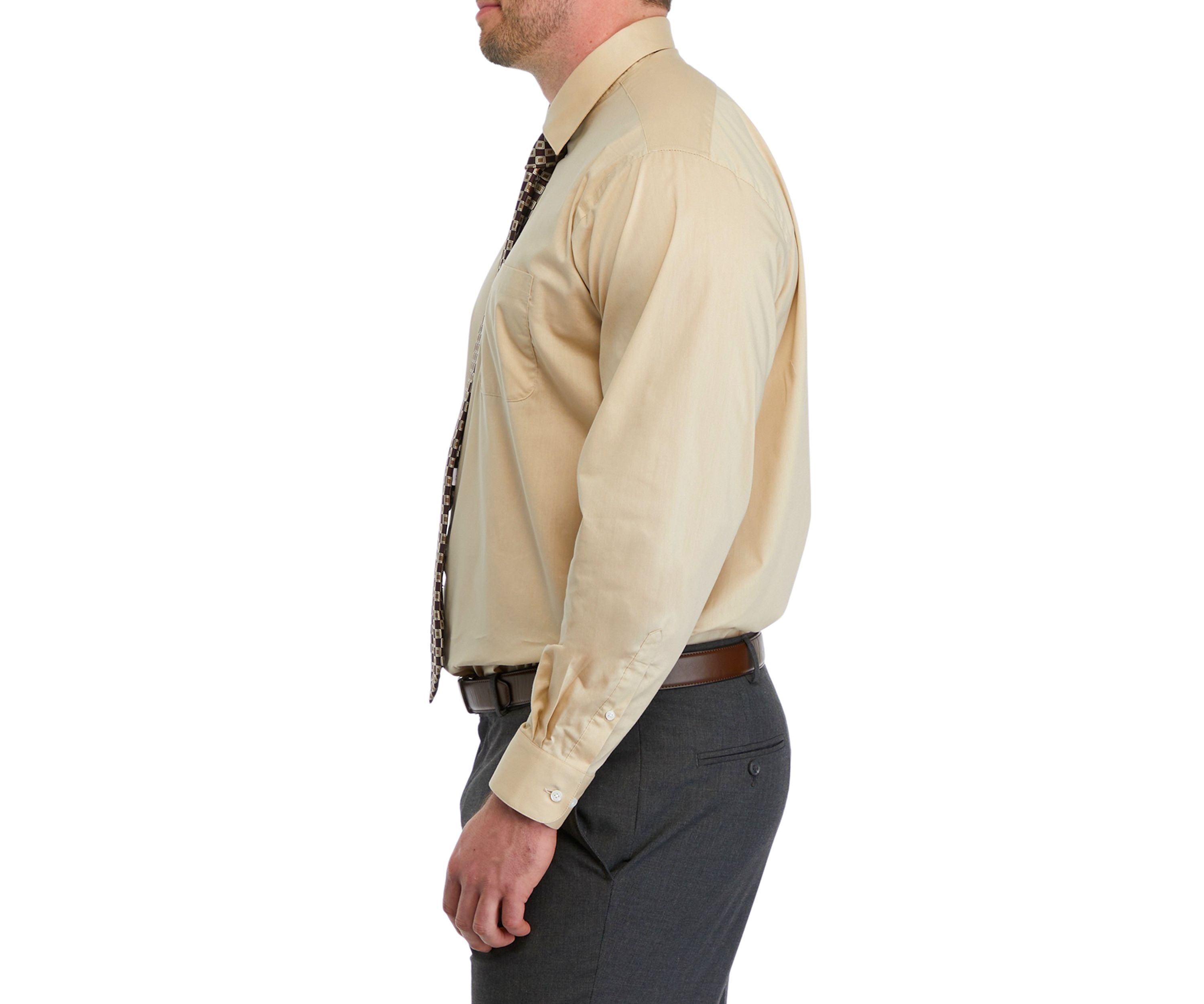 Big & Tall Dress Shirt and Printed Tie Set 