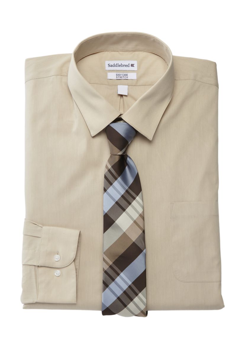 Big & Tall Allover Stretch Tall Dress Shirt