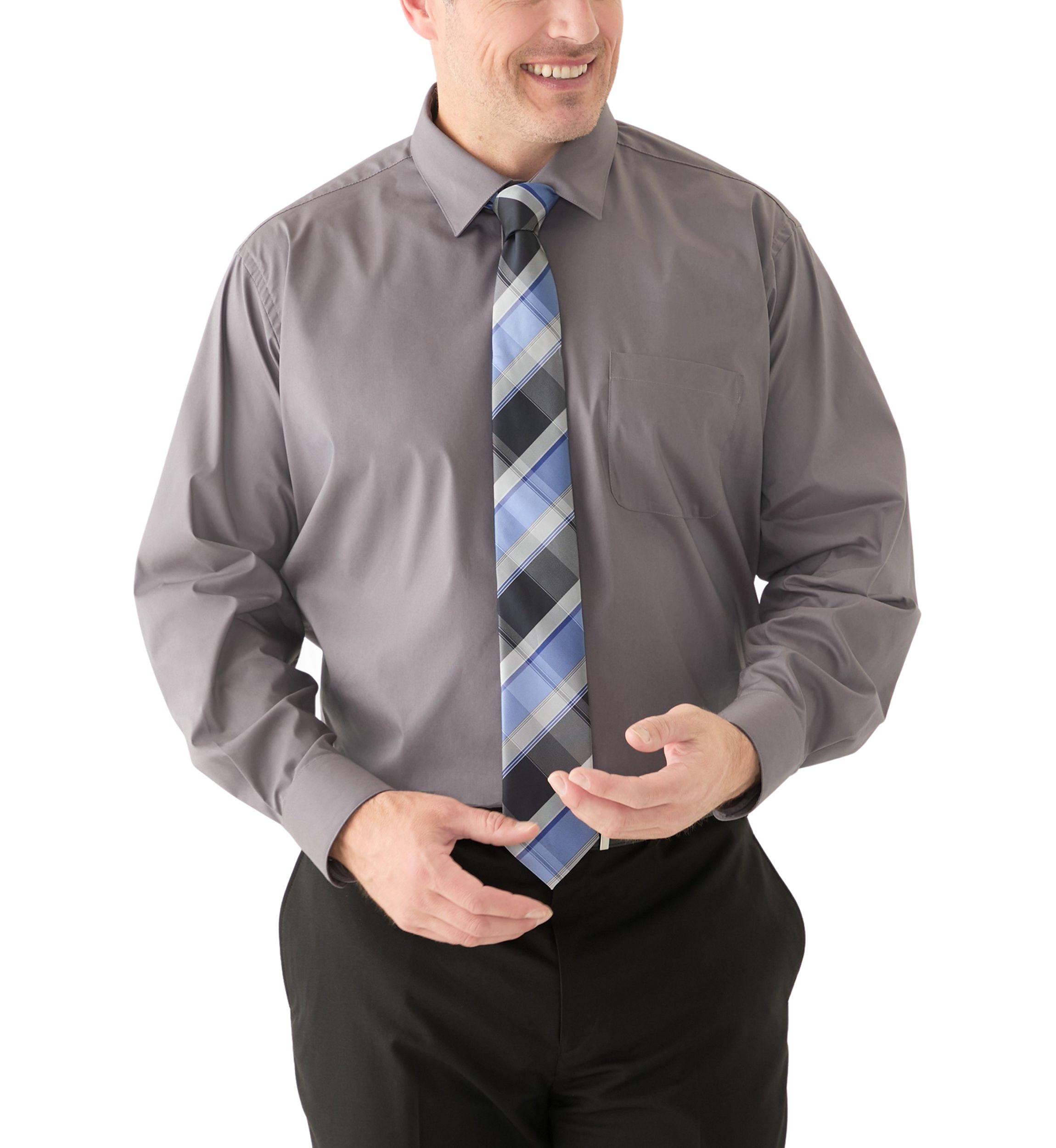 Big & Tall Dress Shirt and Tie Set