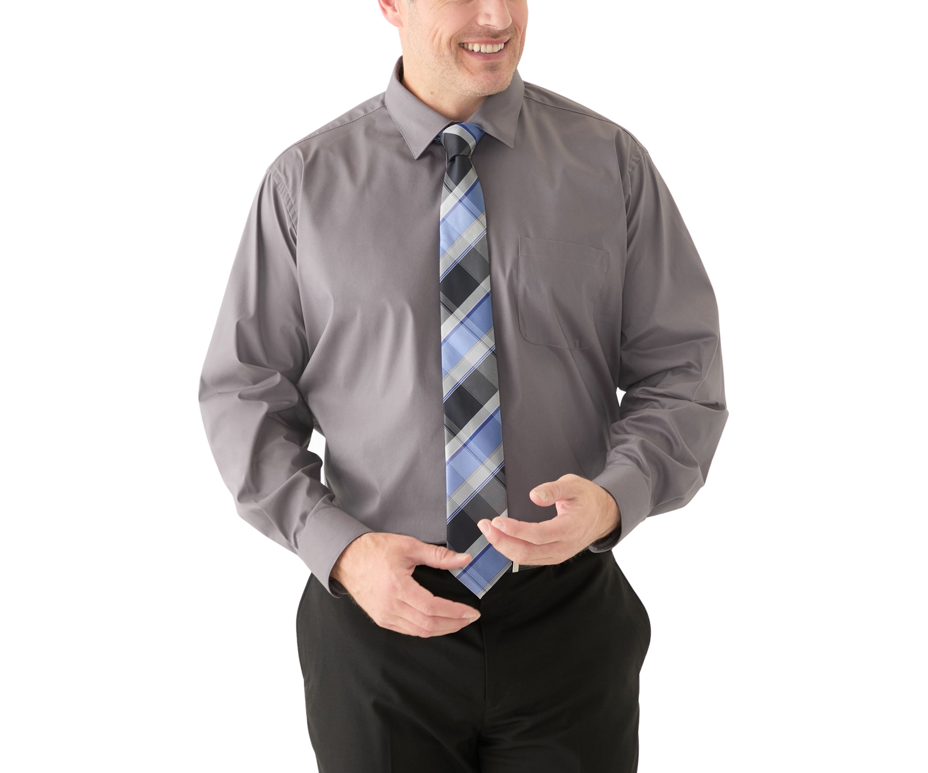 Big & Tall Dress Shirt and Tie Set