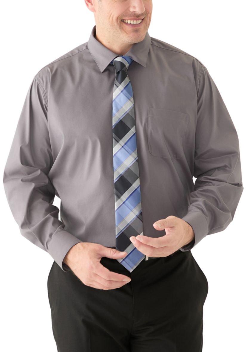 Big & Tall Dress Shirt and Tie Set