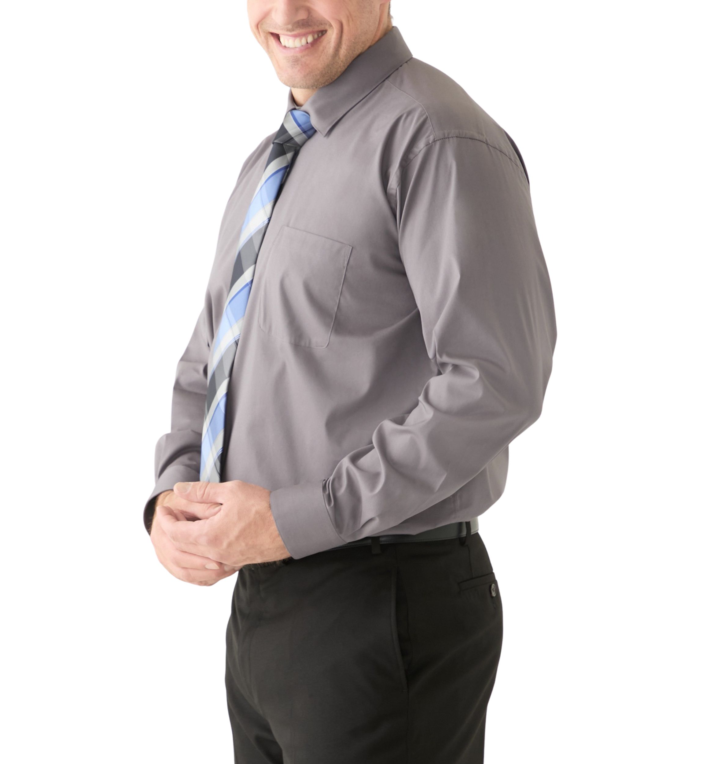 Big & Tall Dress Shirt and Tie Set