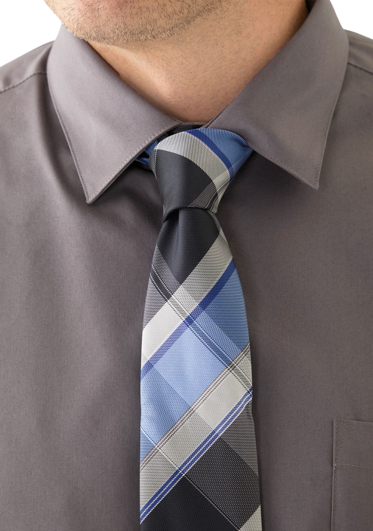 Big & Tall Dress Shirt and Tie Set