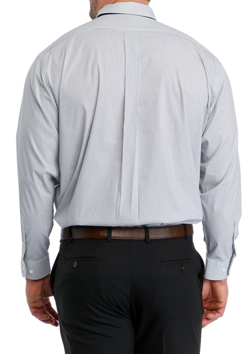 Big & Tall Dress Shirt and Printed Tie Set