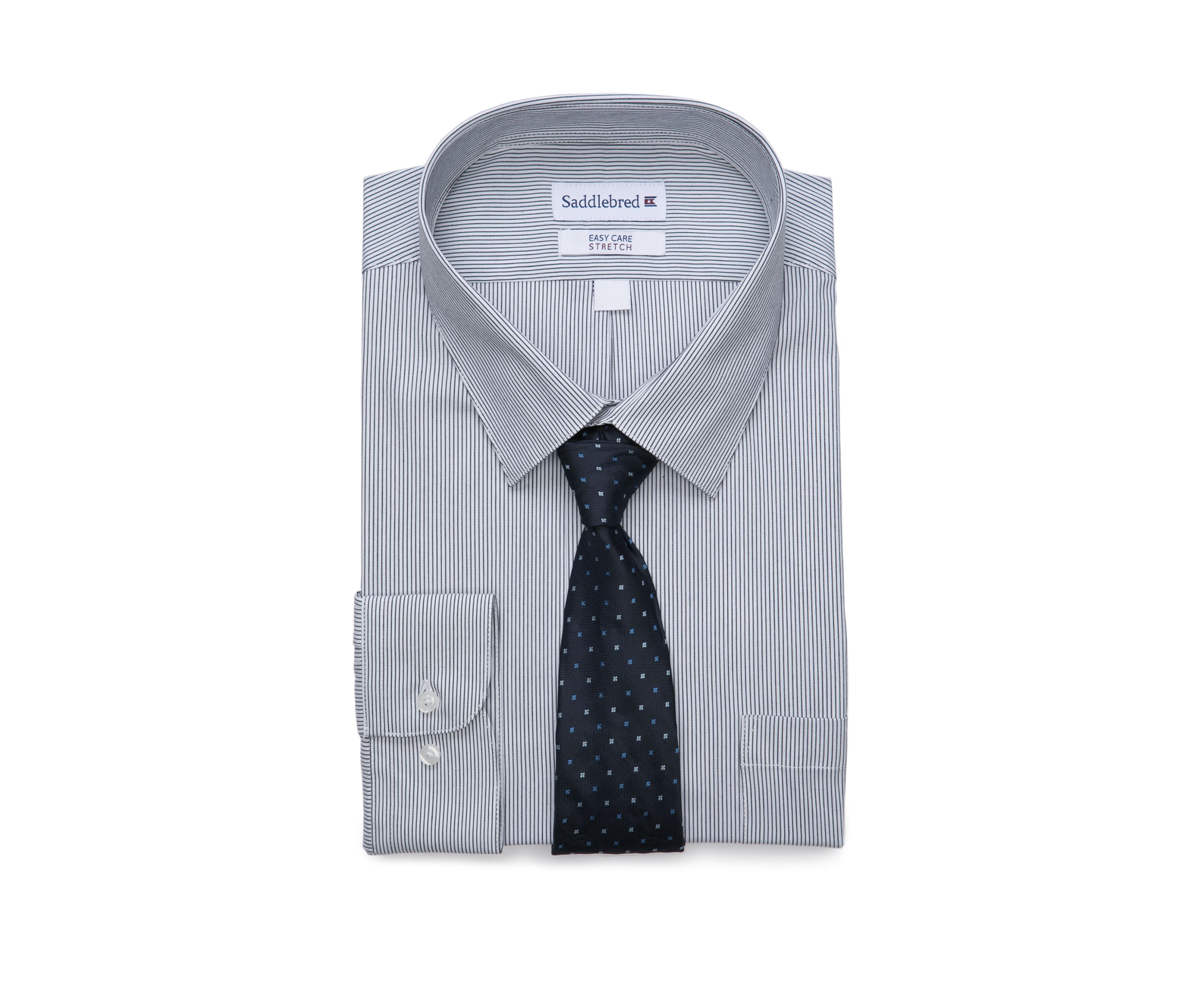 Big & Tall Allover Stretch Tall Fit Dress Shirt