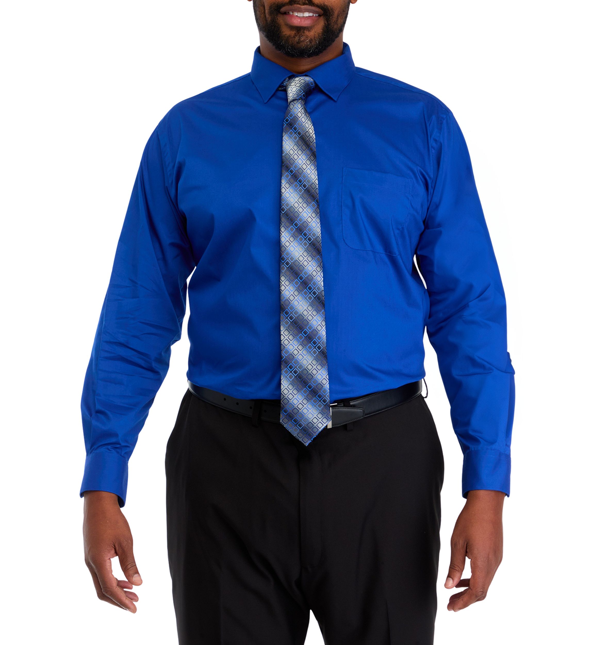 Big & Tall   Two-Piece Shirt & Tie Set 
