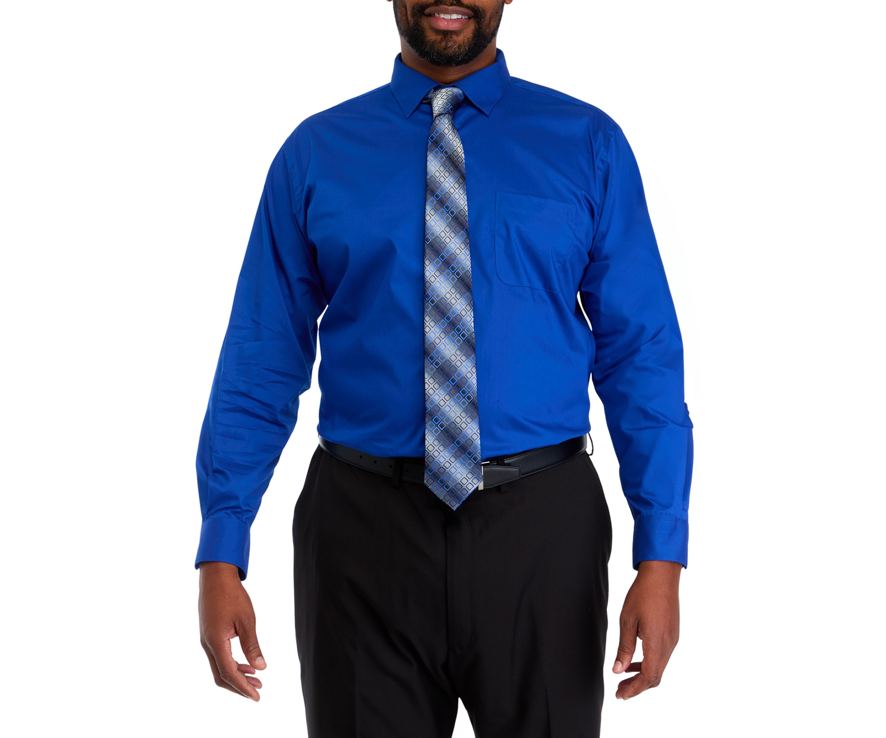 Big & Tall   Two-Piece Shirt & Tie Set 
