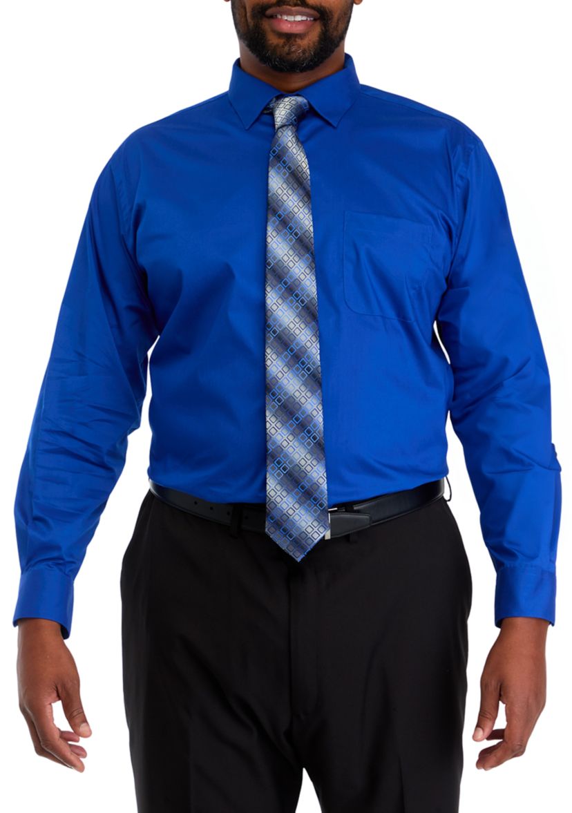 Big & Tall   Two-Piece Shirt & Tie Set 