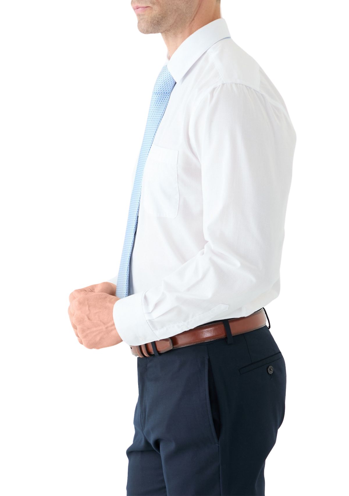 Woven Button Down Shirt and Tonal Tie Set