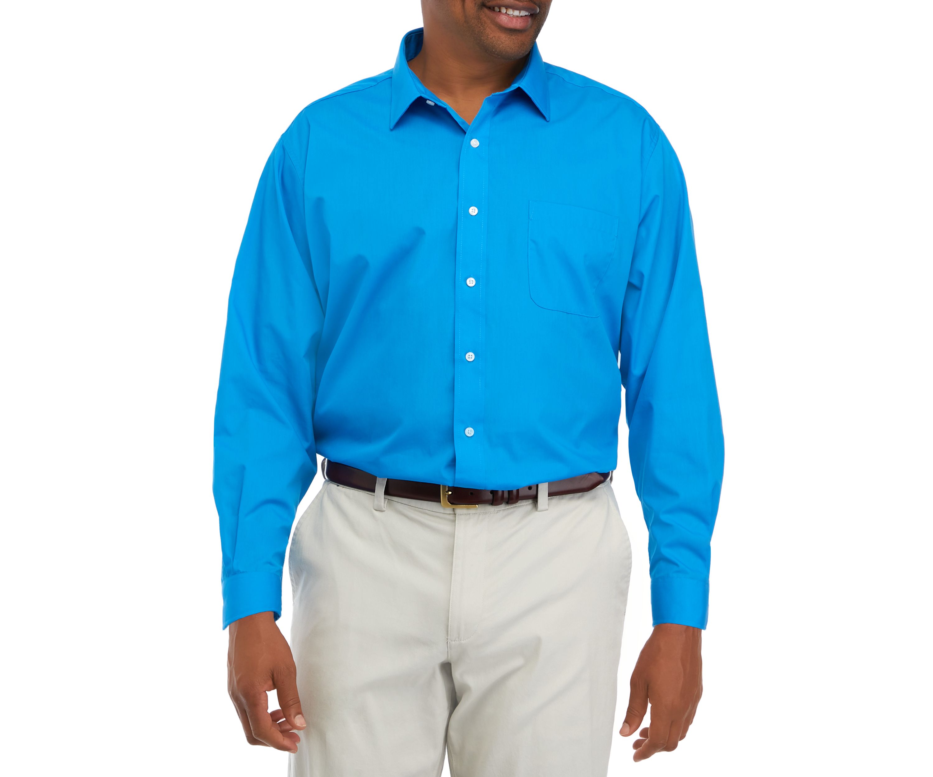 Big & Tall Solid Stretch Collar Shirt