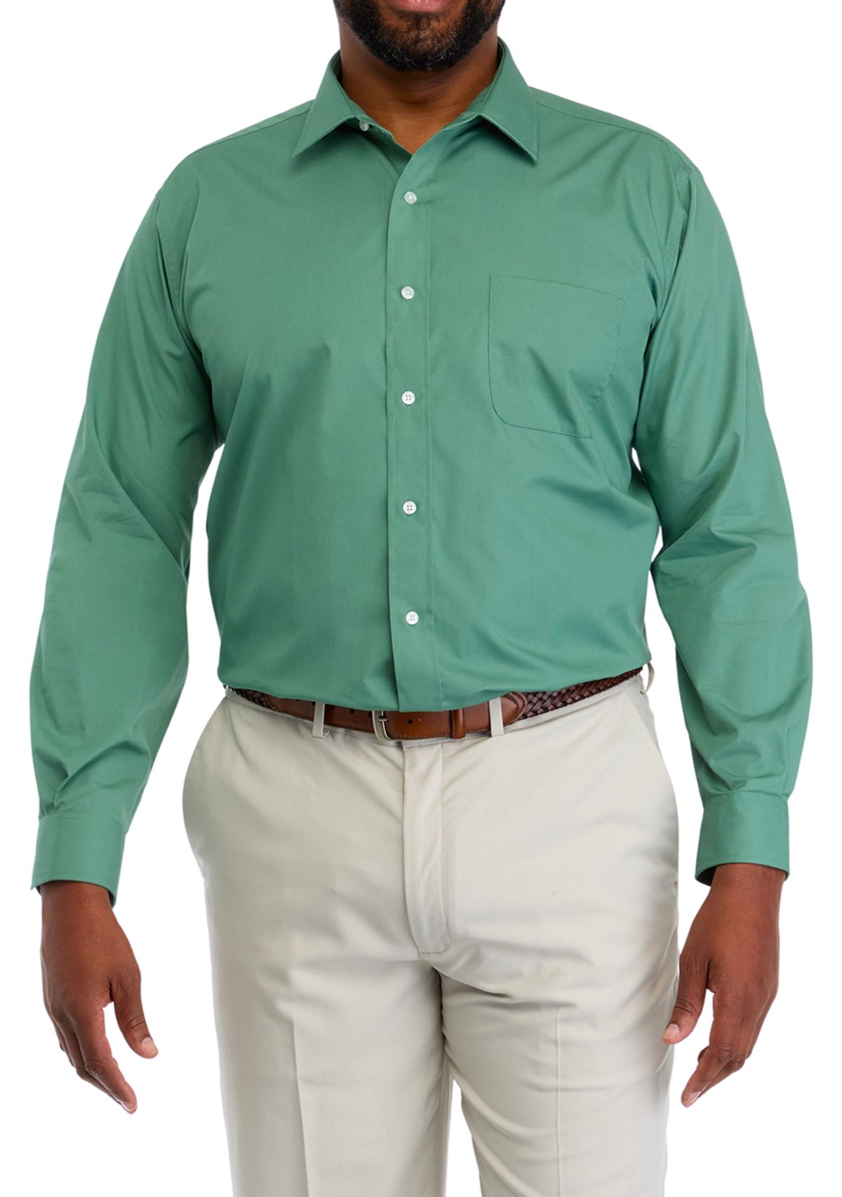 Big & Tall Fashion Solid Dress Shirt 
