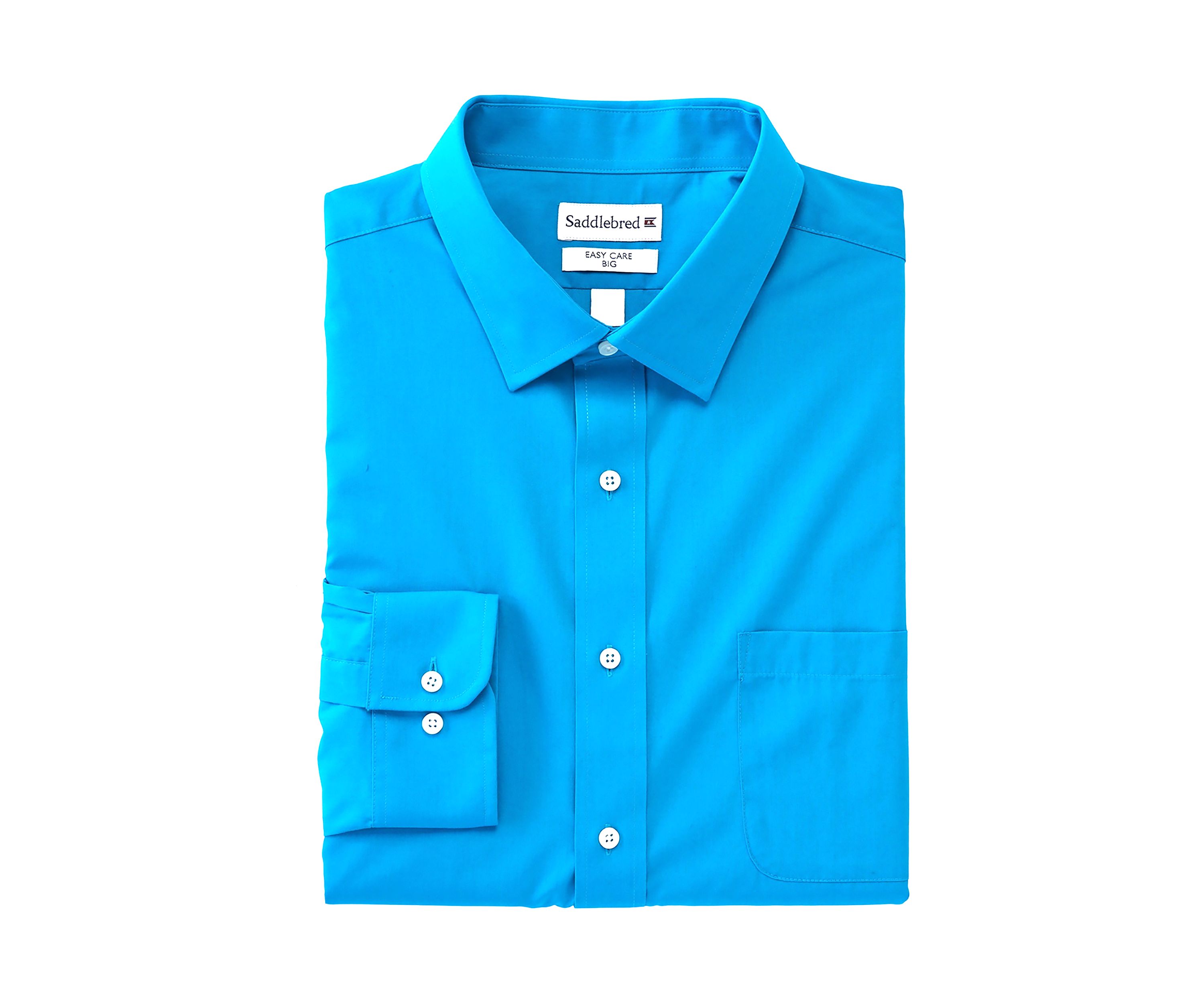 Mens Big Solid Stretch Shirt
