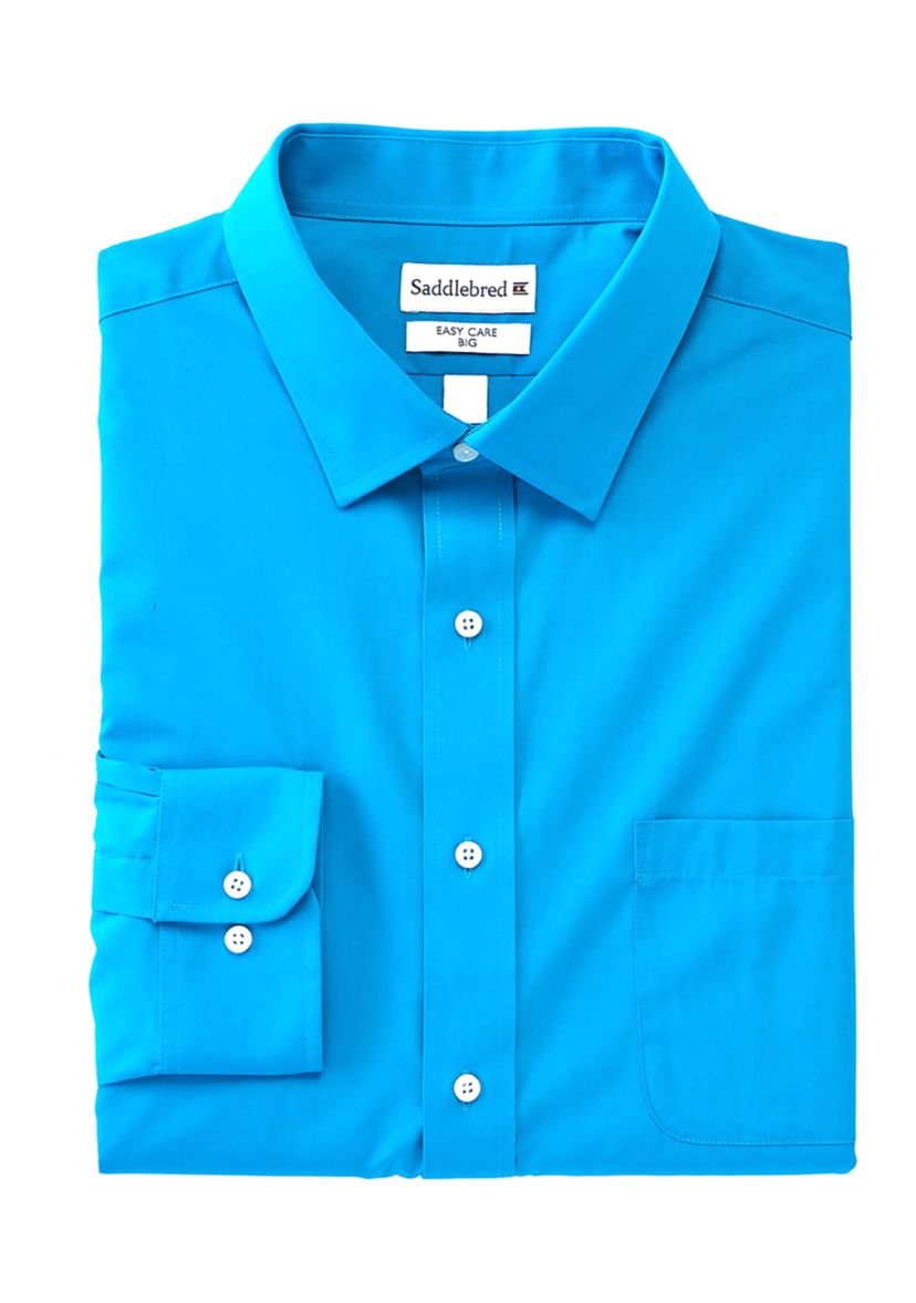 Mens Big Solid Stretch Shirt