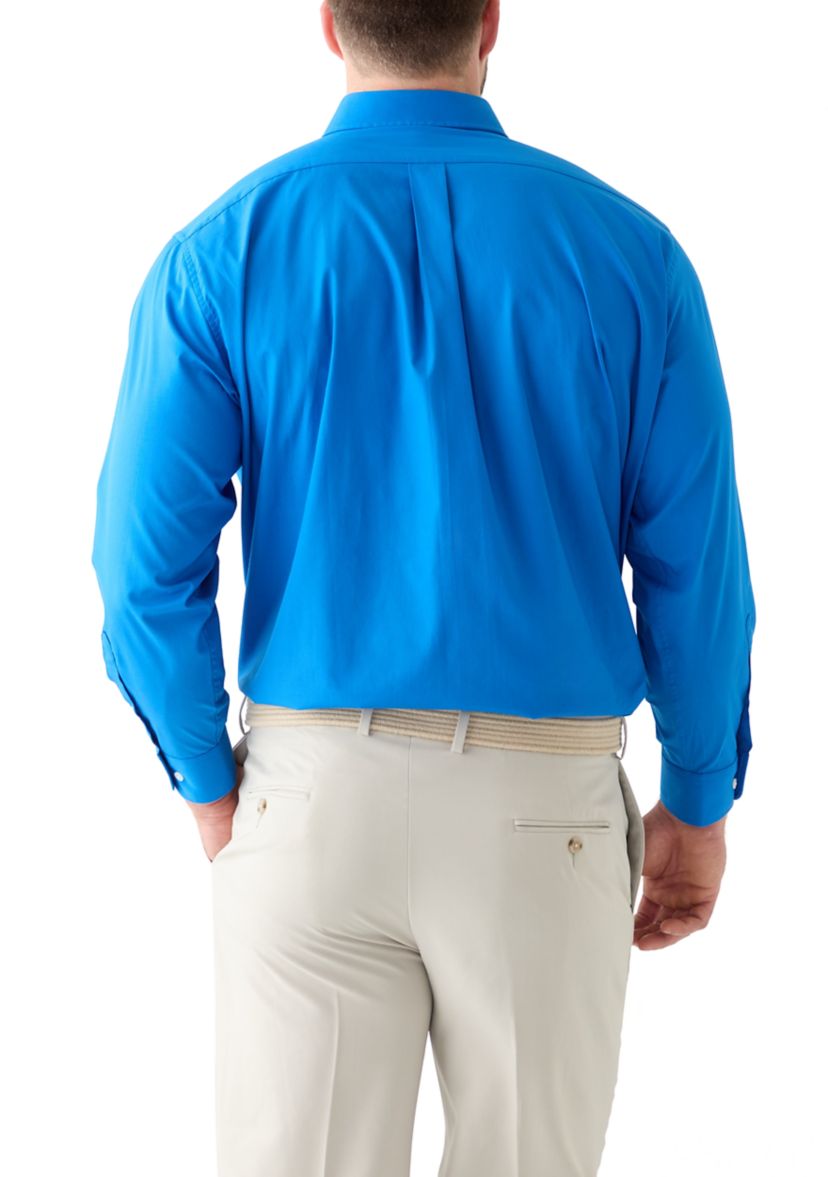 Mens Big Solid Dress Shirt