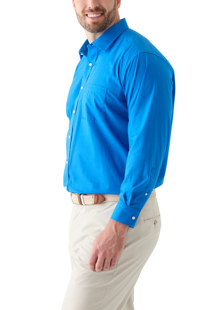 Mens Big Solid Dress Shirt