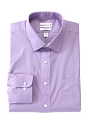 Saddlebred® Men's Big Solid Stretch Spread Collar Shirt | Belk