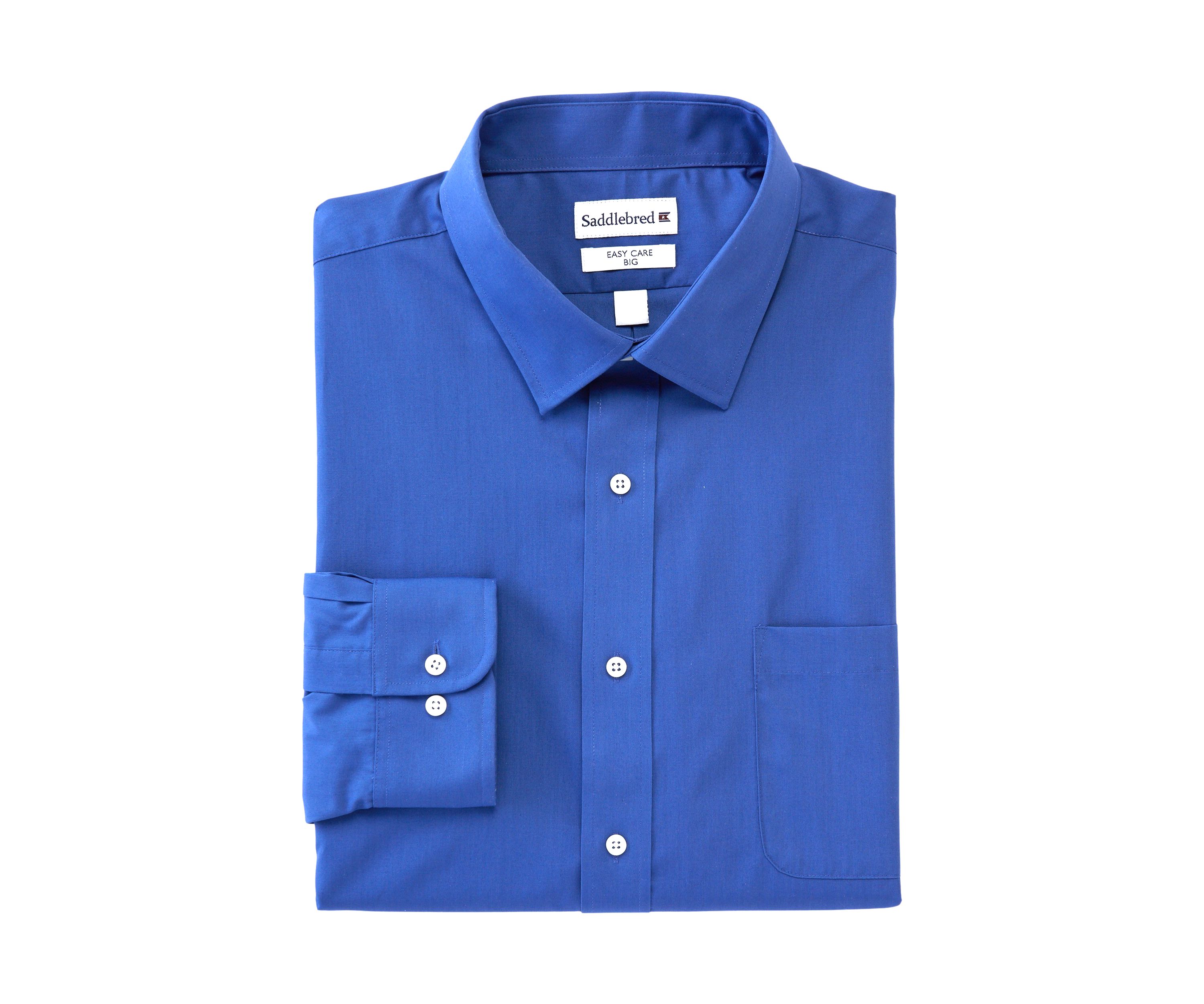 Mens Big Solid Collar Shirt 