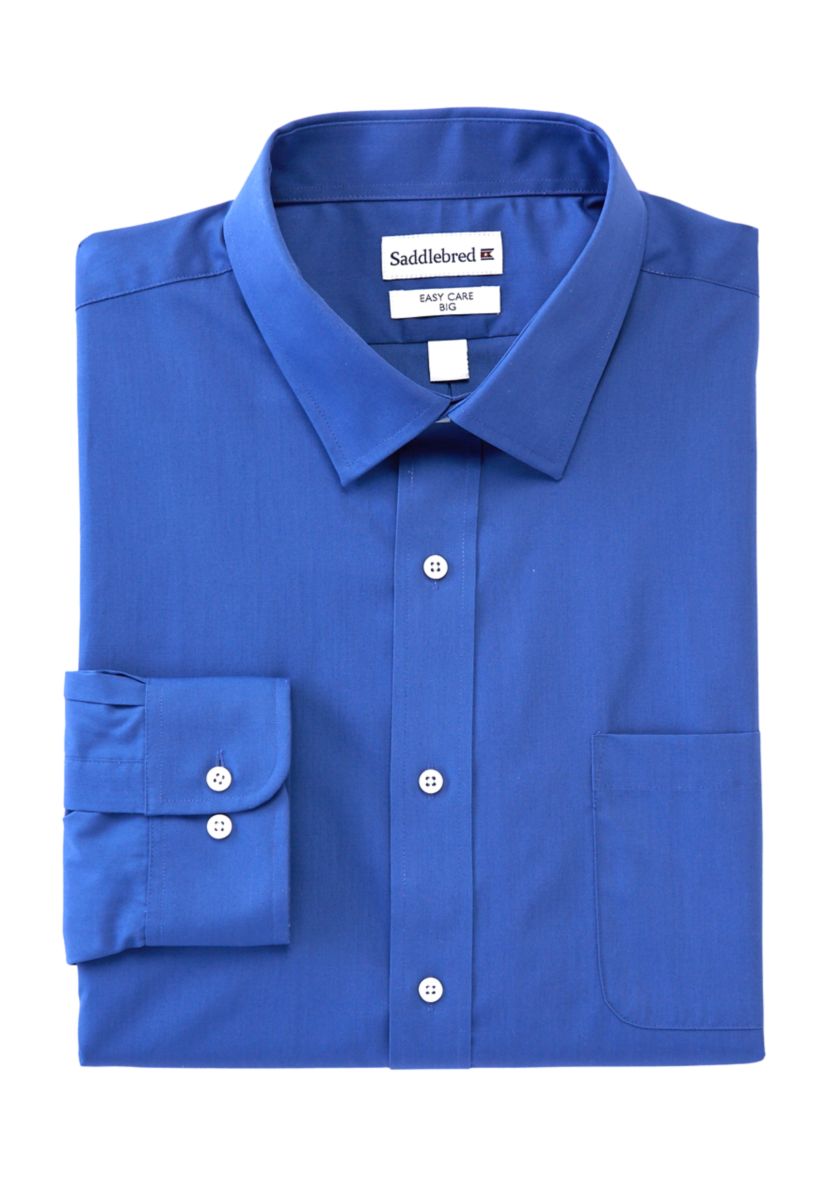 Mens Big Solid Collar Shirt 
