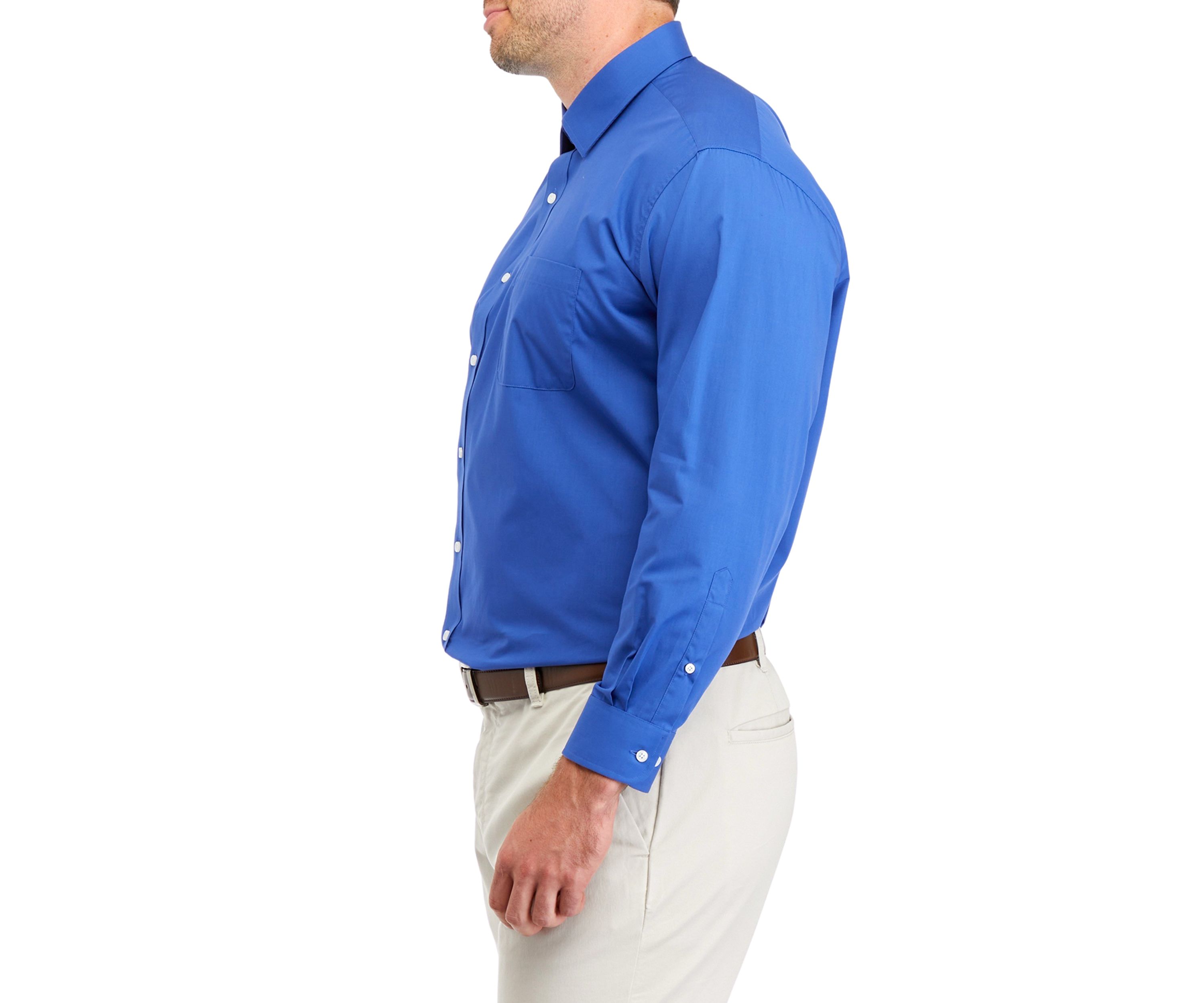 Mens Big Solid Collar Shirt 