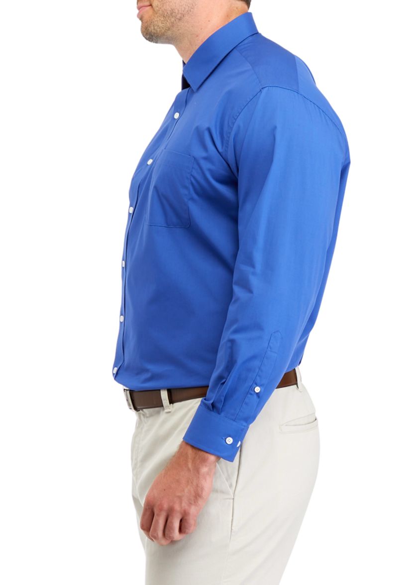 Mens Big Solid Collar Shirt 