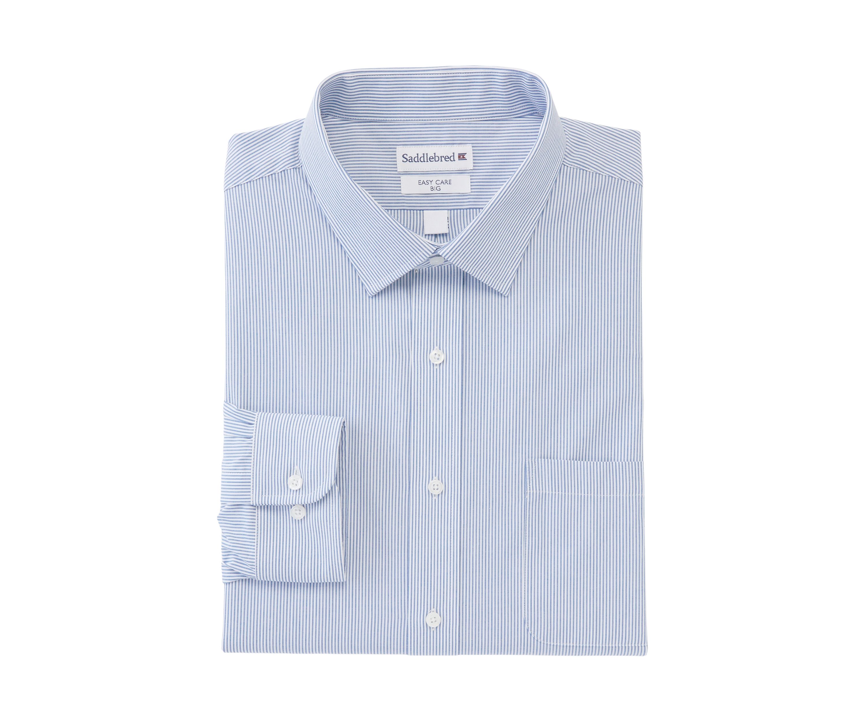 Mens Big Easy Care Stripe Stretch Collar Shirt