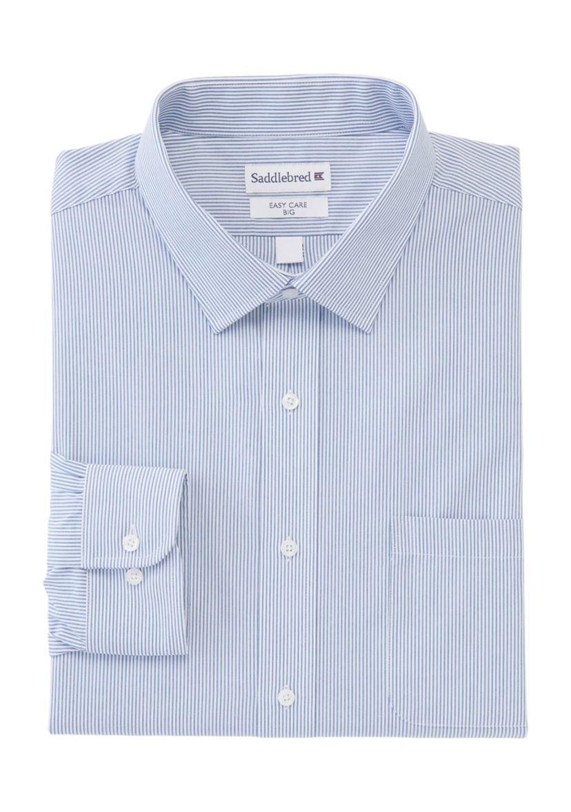 Mens Big Easy Care Stripe Stretch Collar Shirt