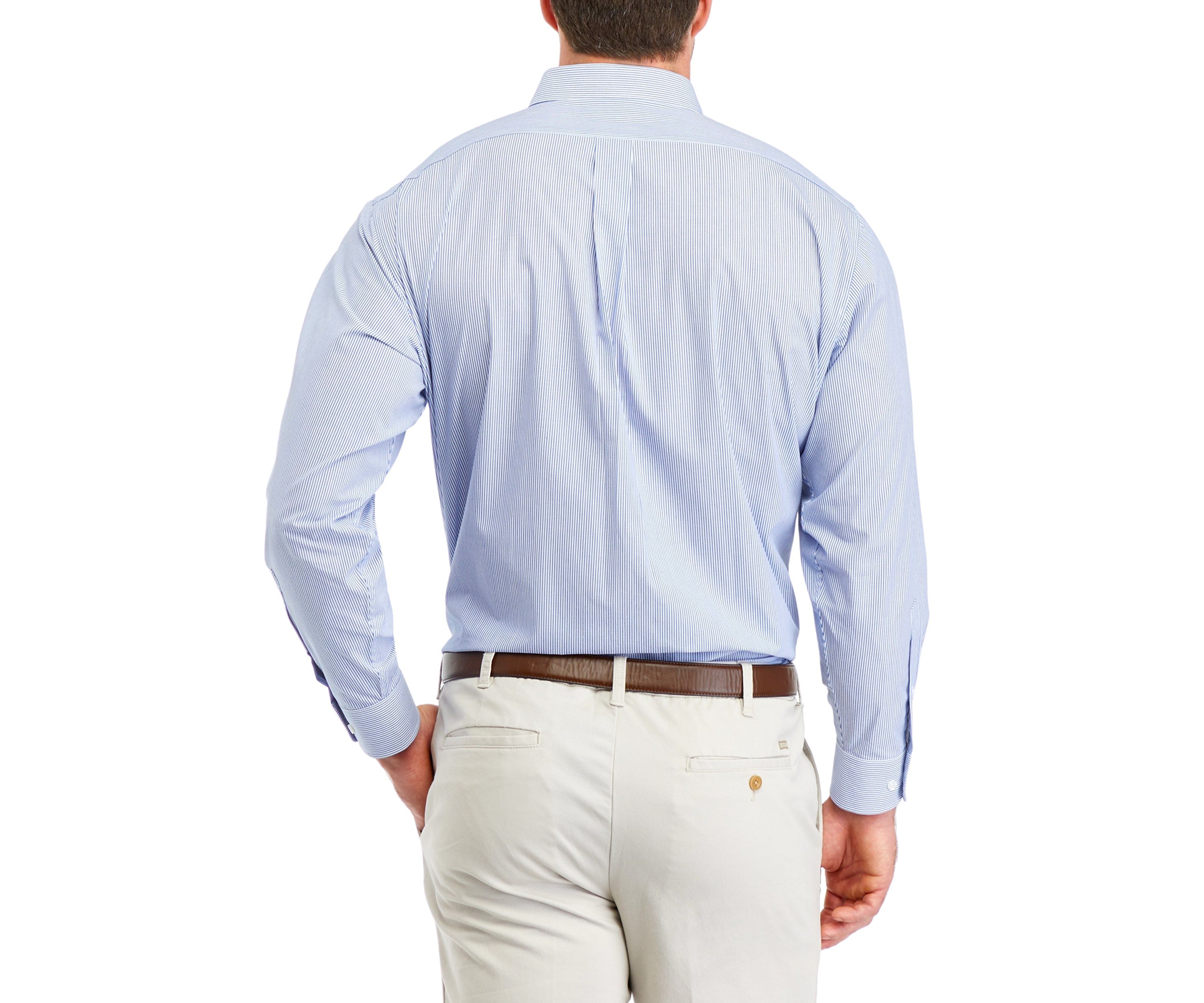 Mens Big Easy Care Stripe Stretch Collar Shirt