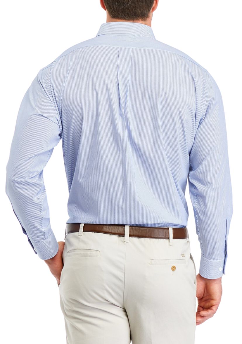 Mens Big Easy Care Stripe Stretch Collar Shirt