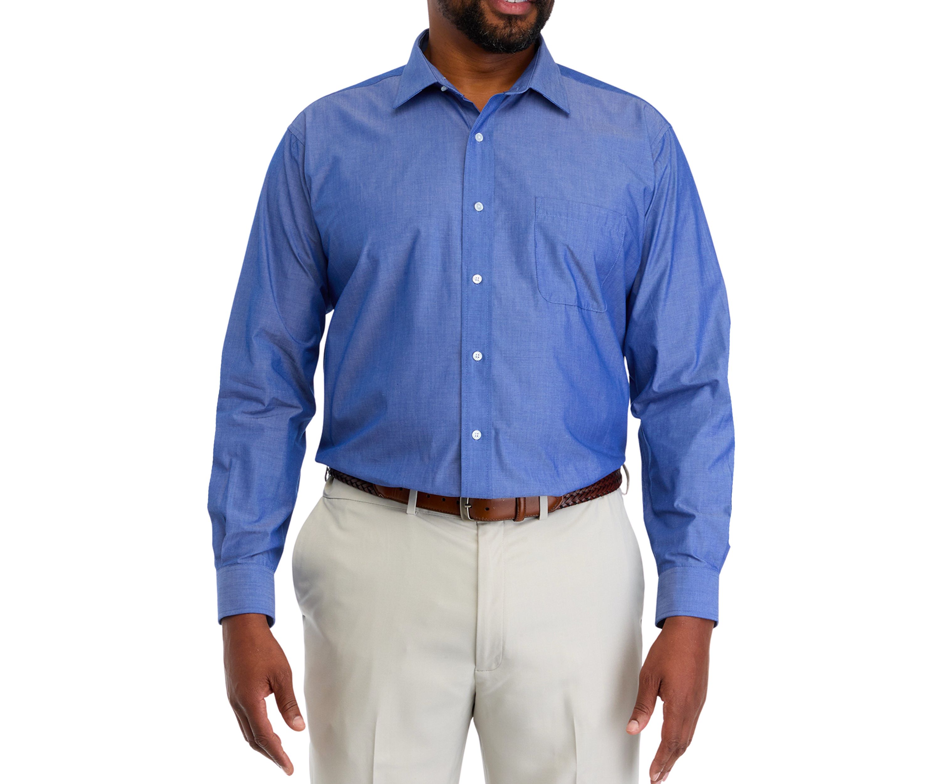 Mens Big Fashion Yarn Dye Dress Shirt