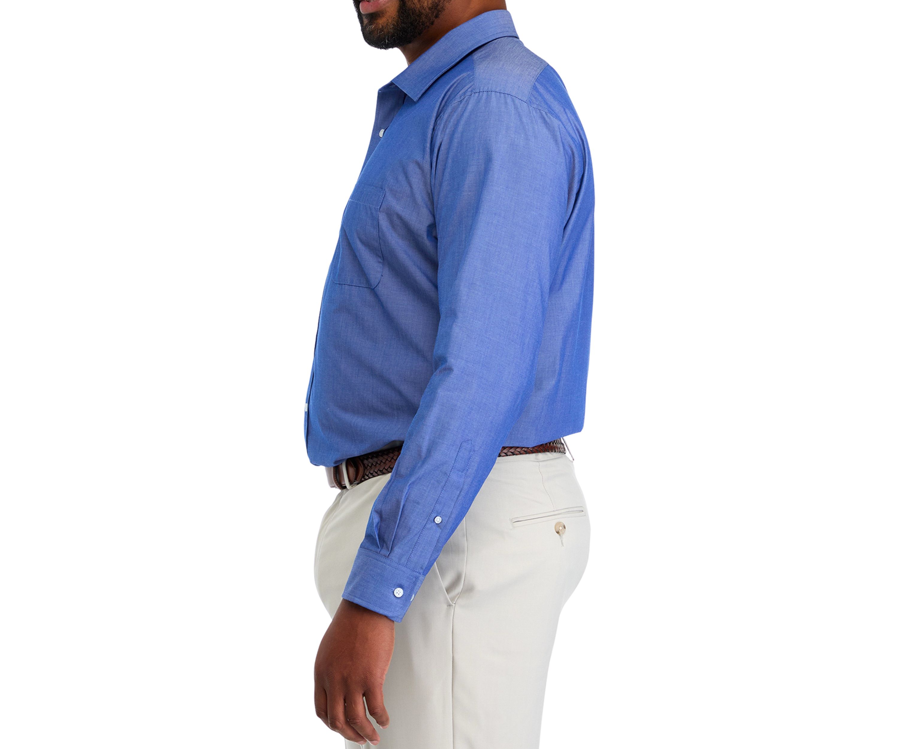 Mens Big Fashion Yarn Dye Dress Shirt