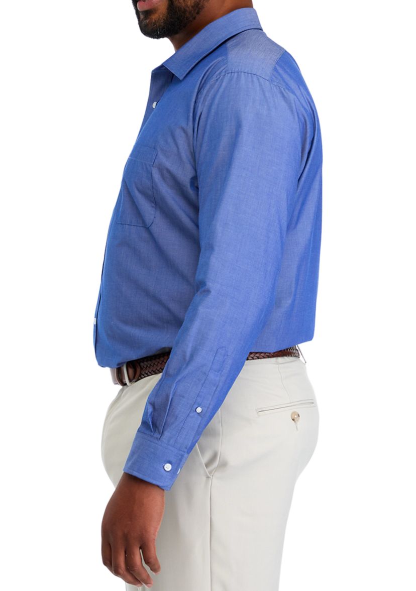 Mens Big Fashion Yarn Dye Dress Shirt