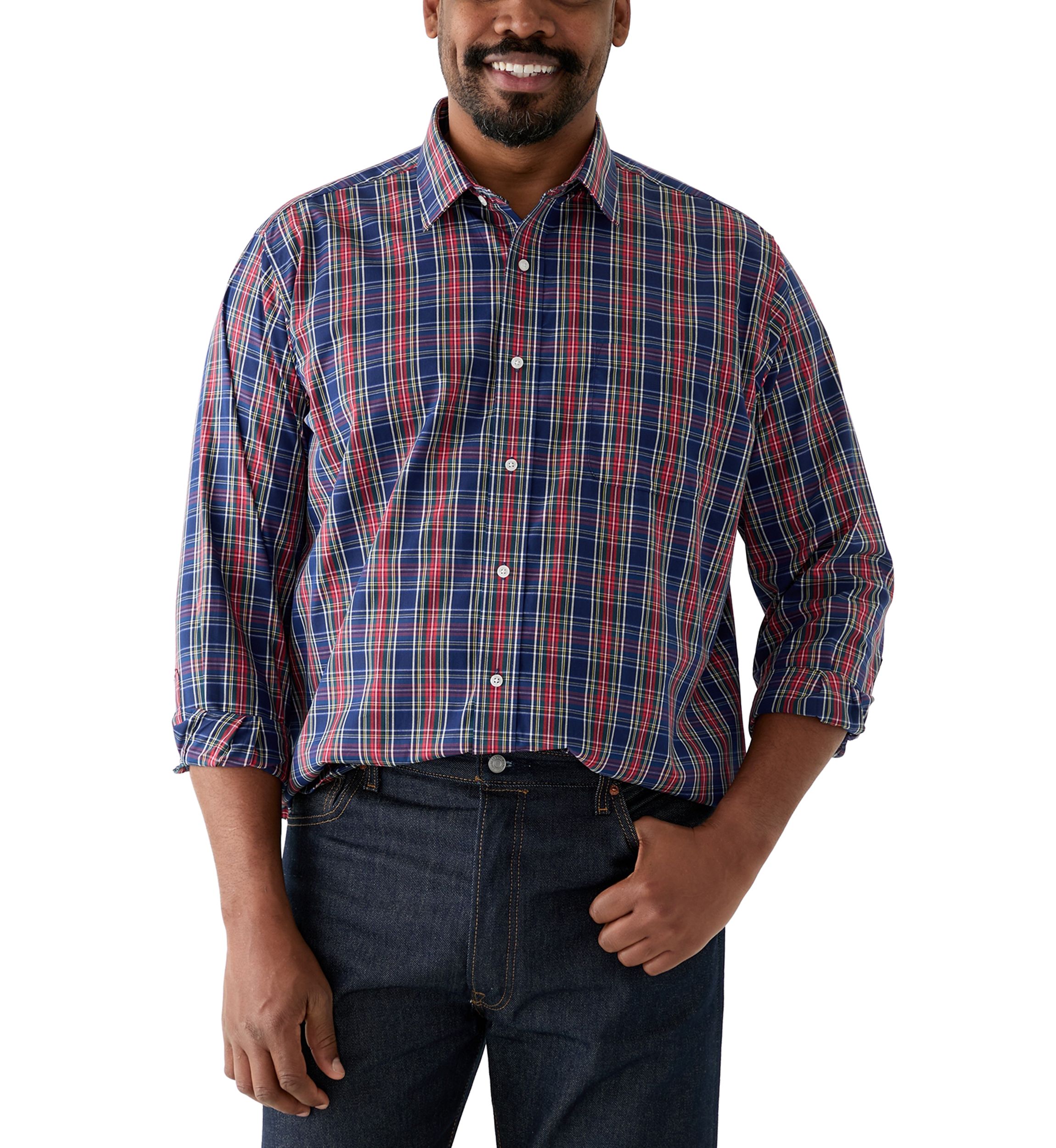 Big & Tall Tartan Yarn Dyed Shirt