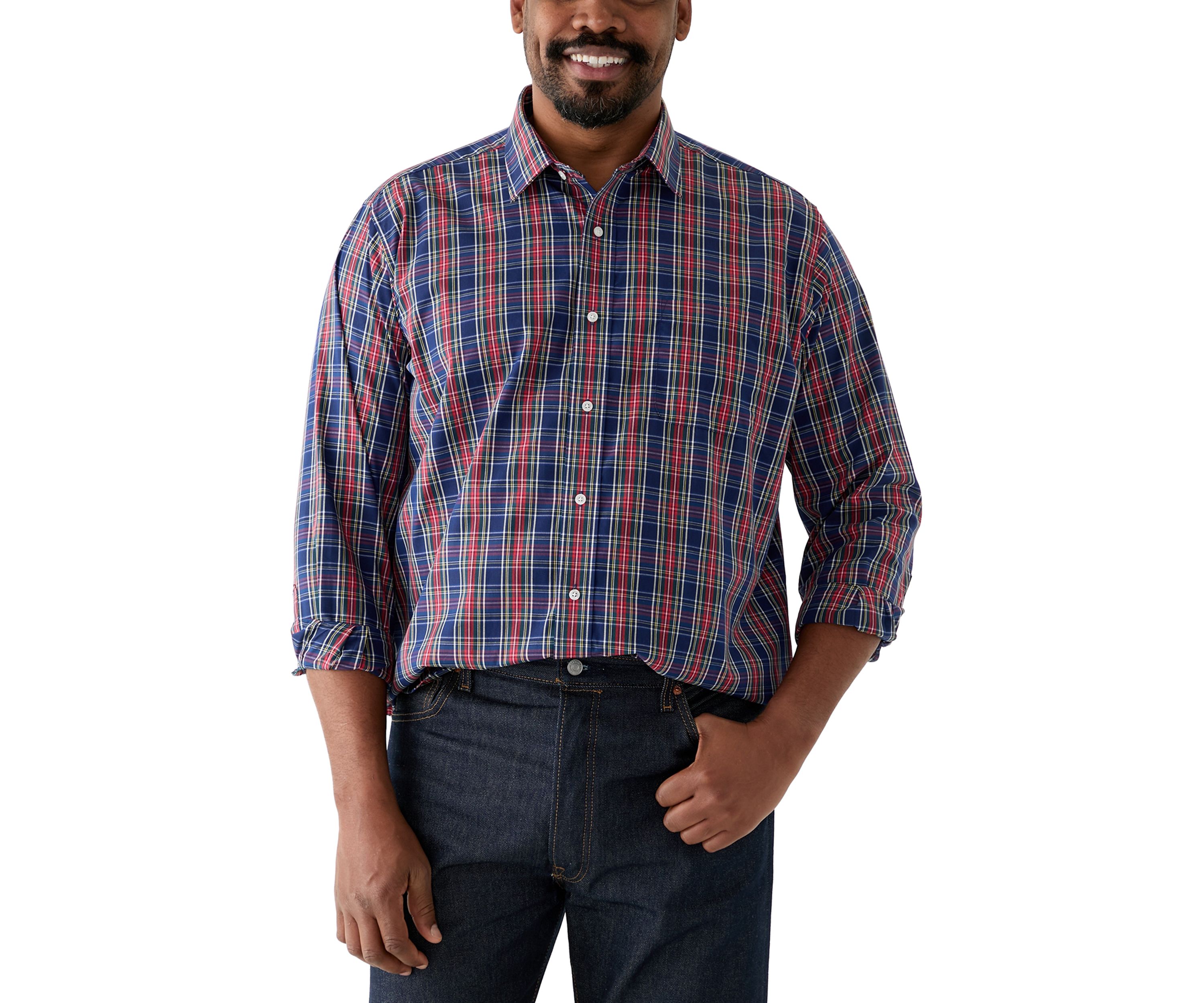 Big & Tall Tartan Yarn Dyed Shirt