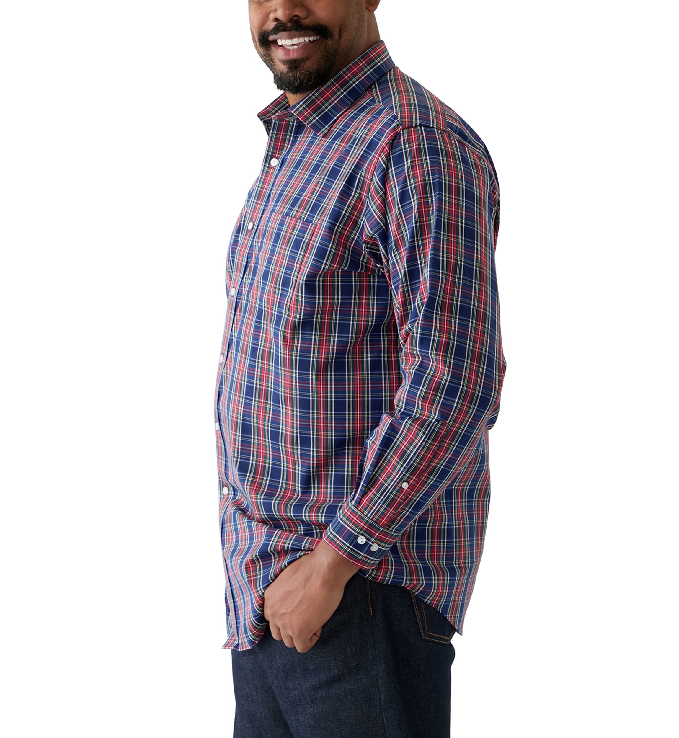 Big & Tall Tartan Yarn Dyed Shirt