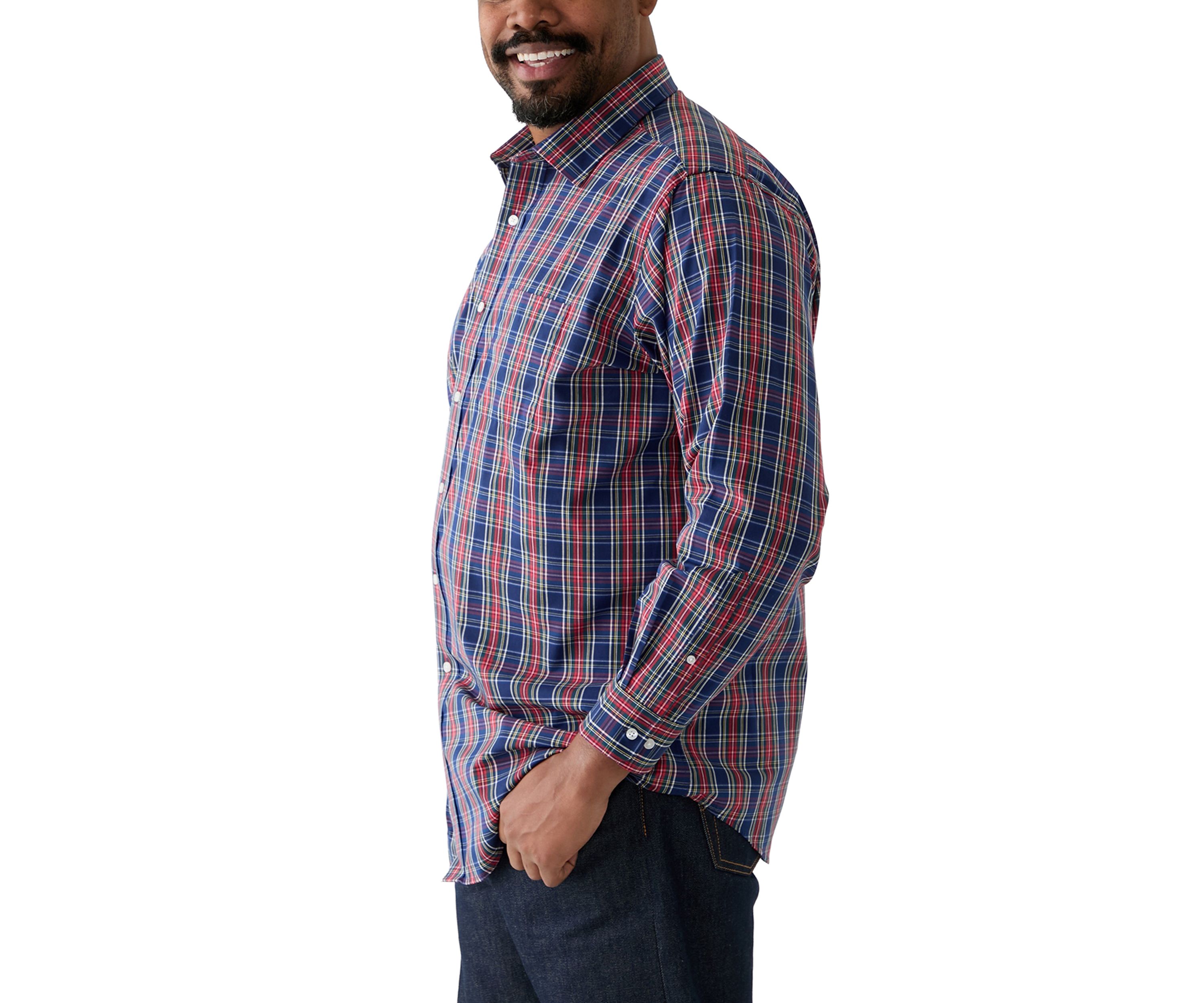Big & Tall Tartan Yarn Dyed Shirt
