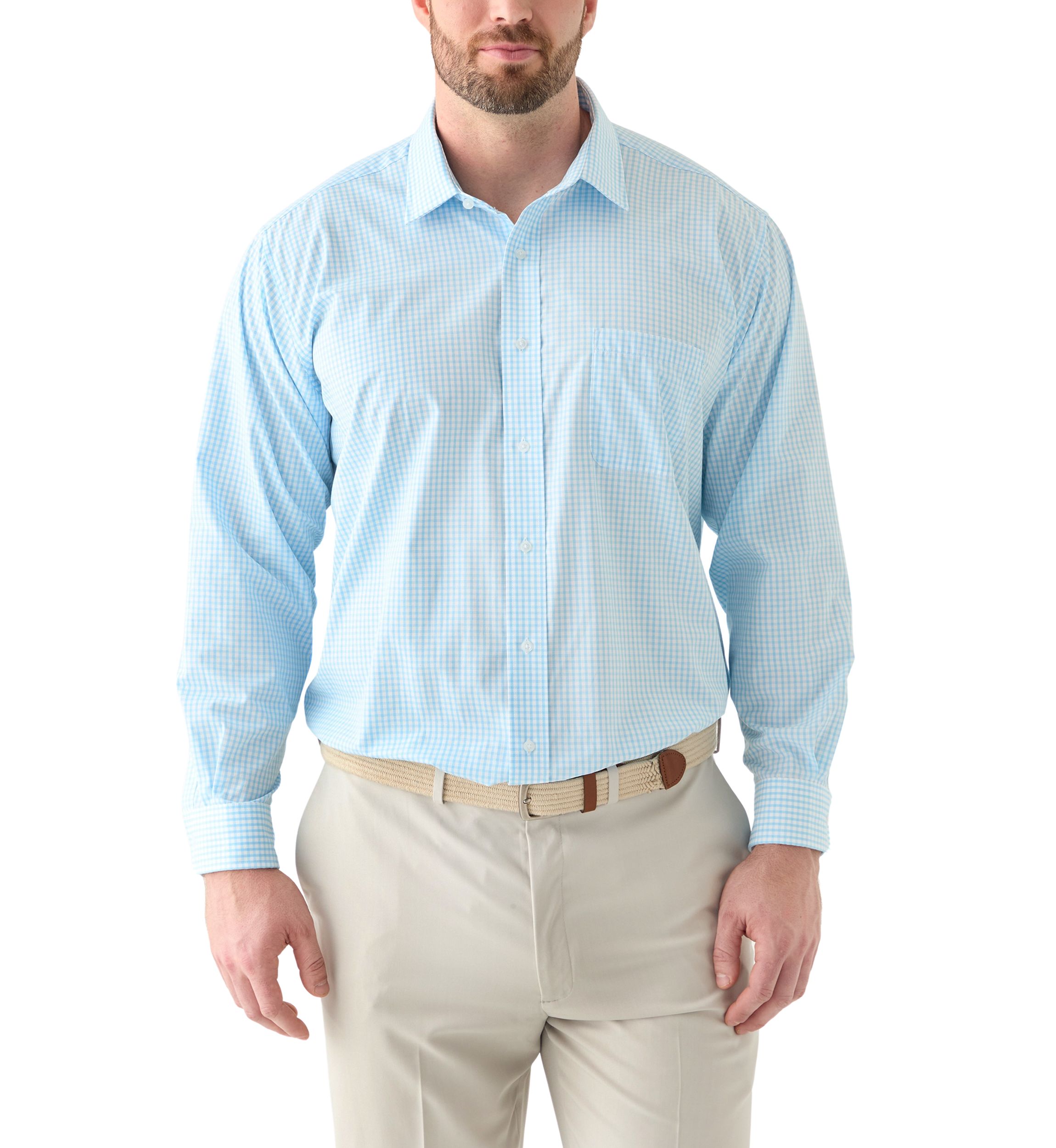 Big & Tall Long Sleeve Printed Button Up Shirt 