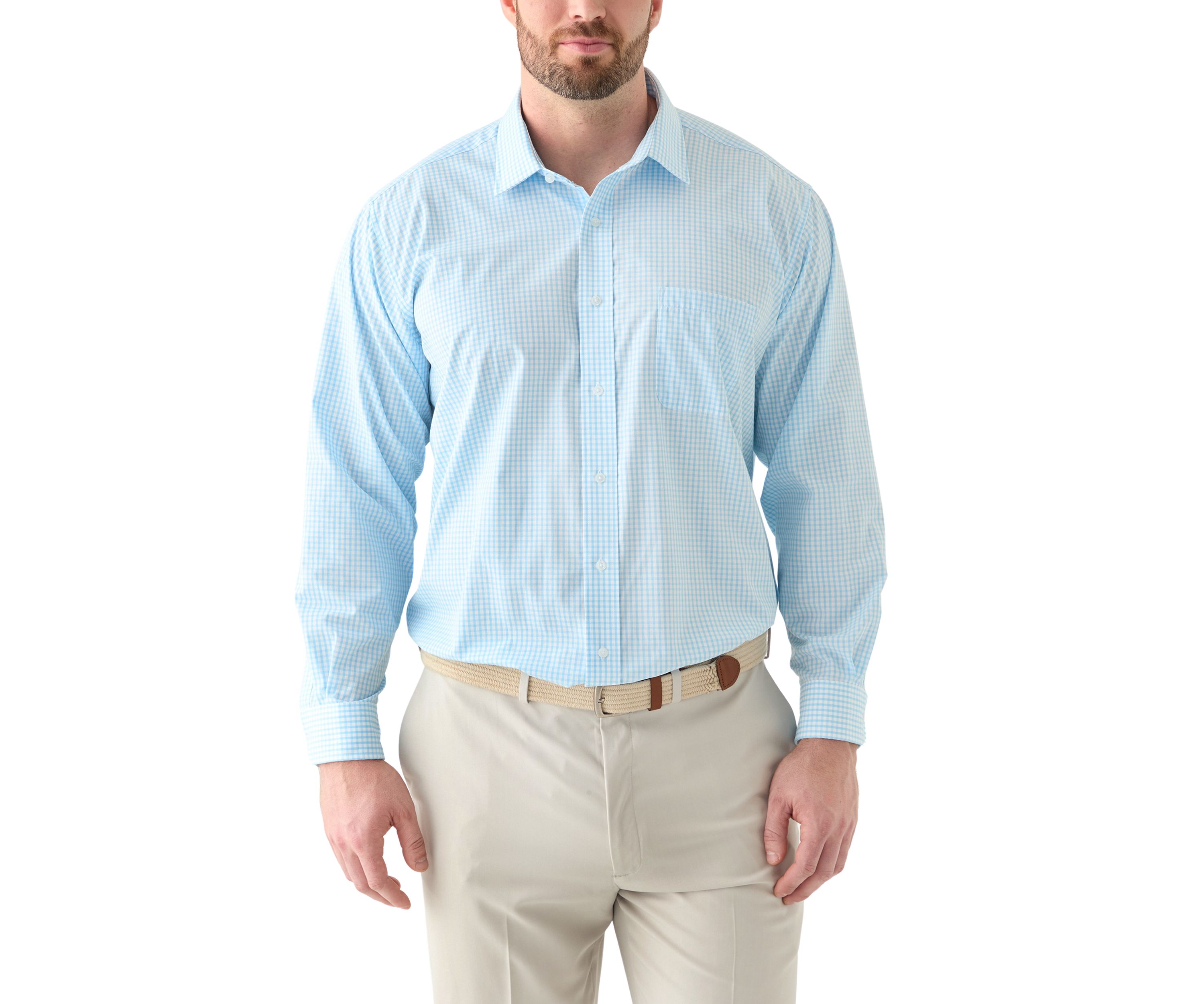 Big & Tall Long Sleeve Printed Button Up Shirt 