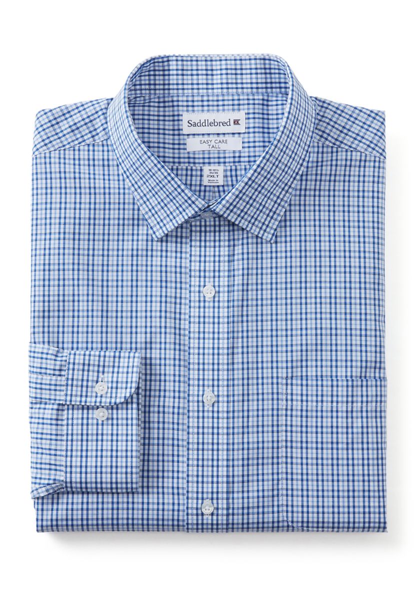Mens Big Fashion Yarn Dye Dress Shirt