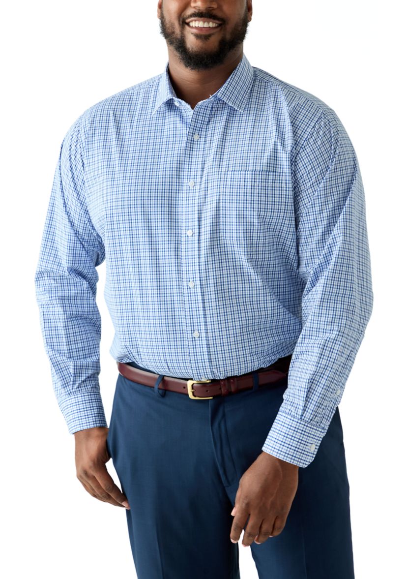 Mens Big Fashion Yarn Dye Dress Shirt