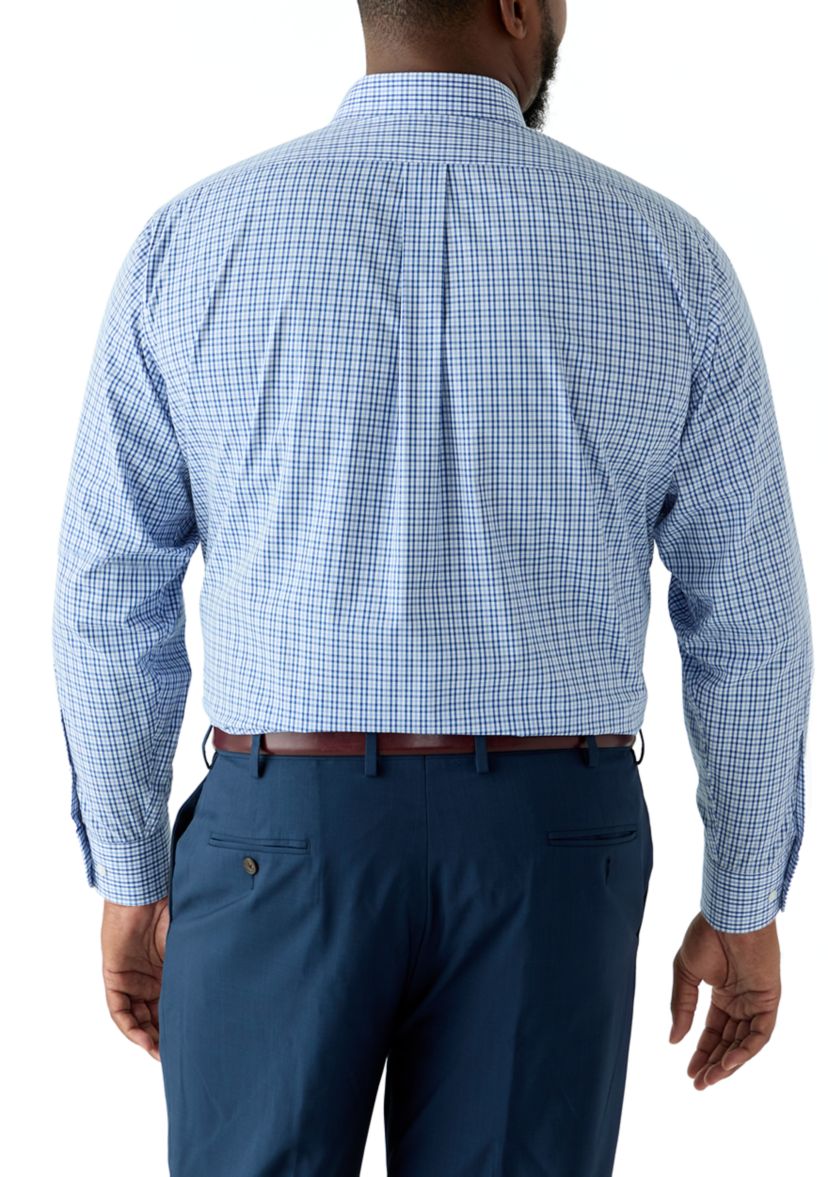 Mens Big Fashion Yarn Dye Dress Shirt