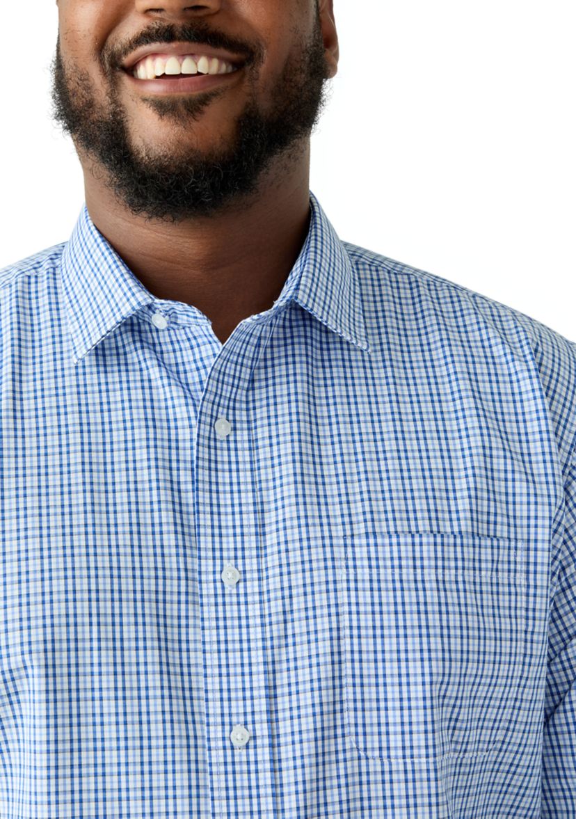 Mens Big Fashion Yarn Dye Dress Shirt