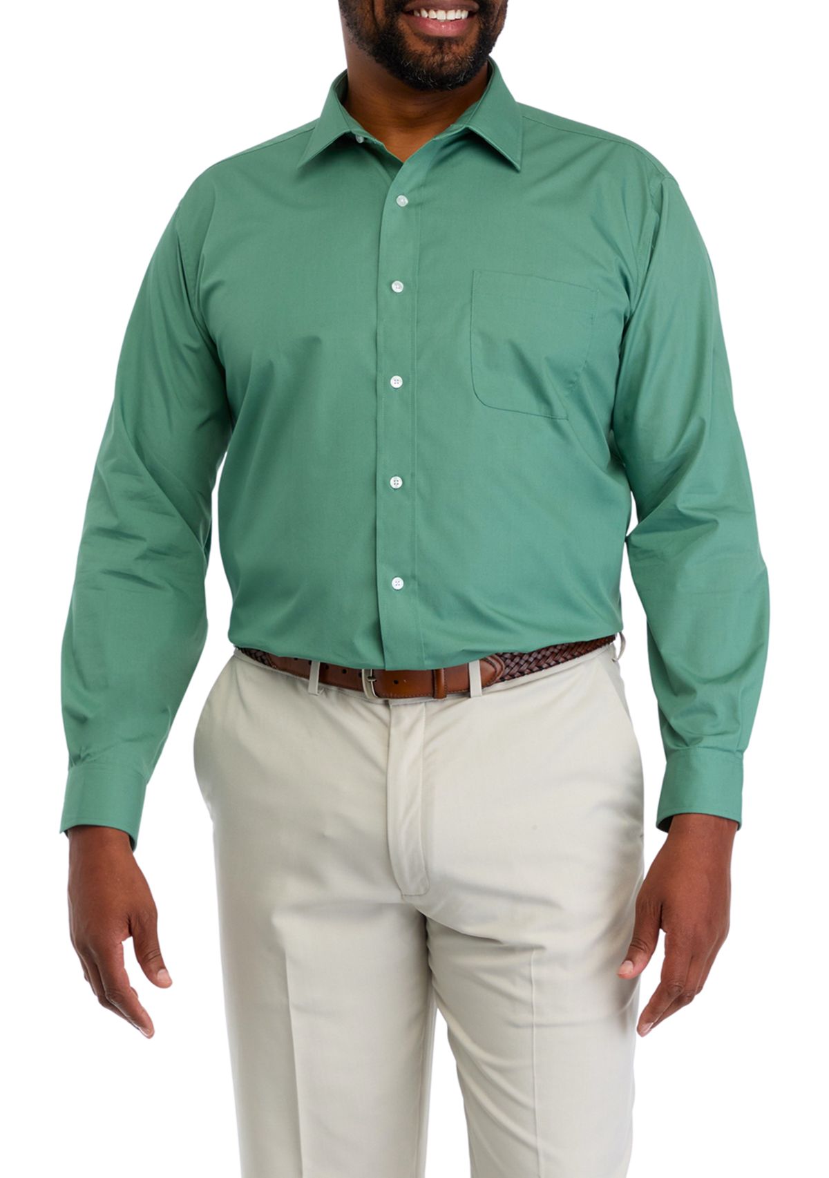 Big & Tall Fashion Solid Dress Shirt 