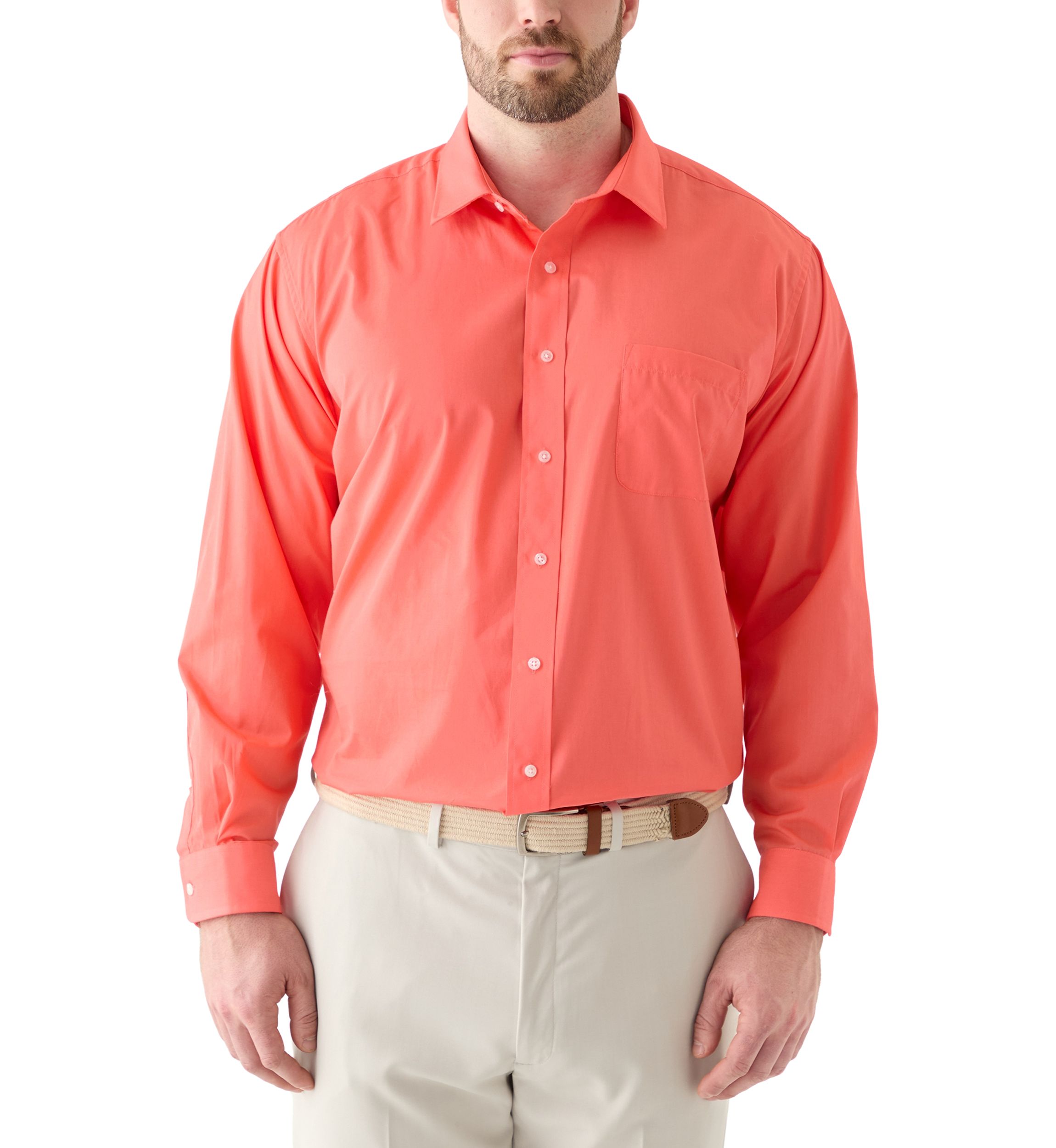 Big & Tall Fashion Solid Button Up Shirt 