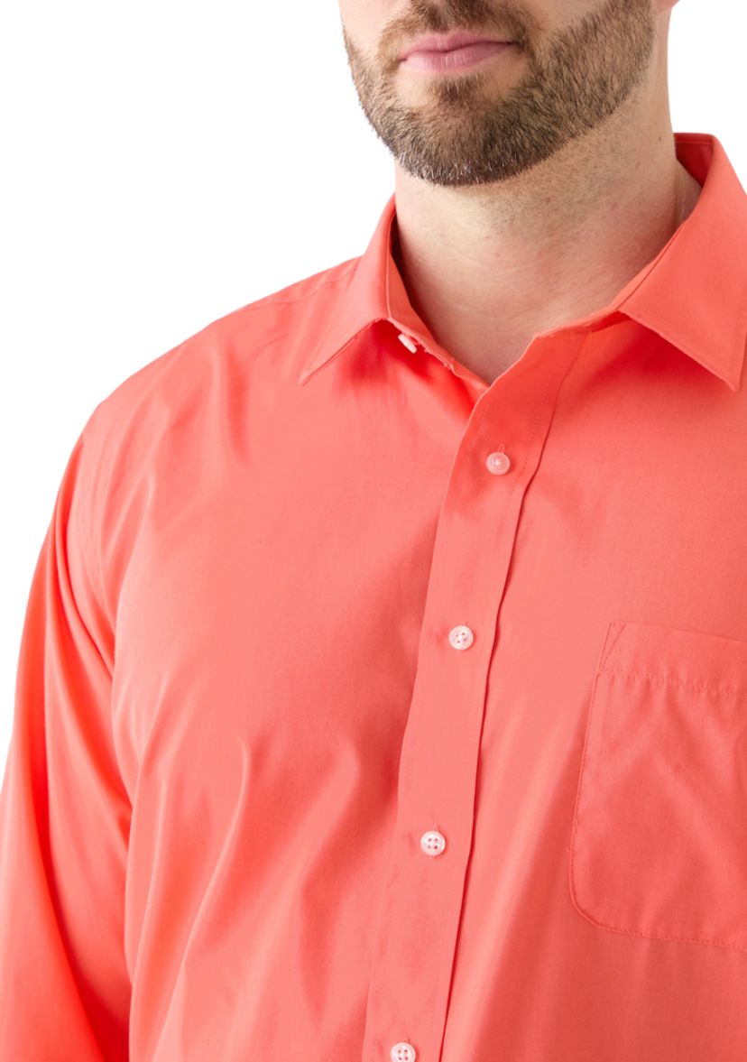 Big & Tall Fashion Solid Button Up Shirt 