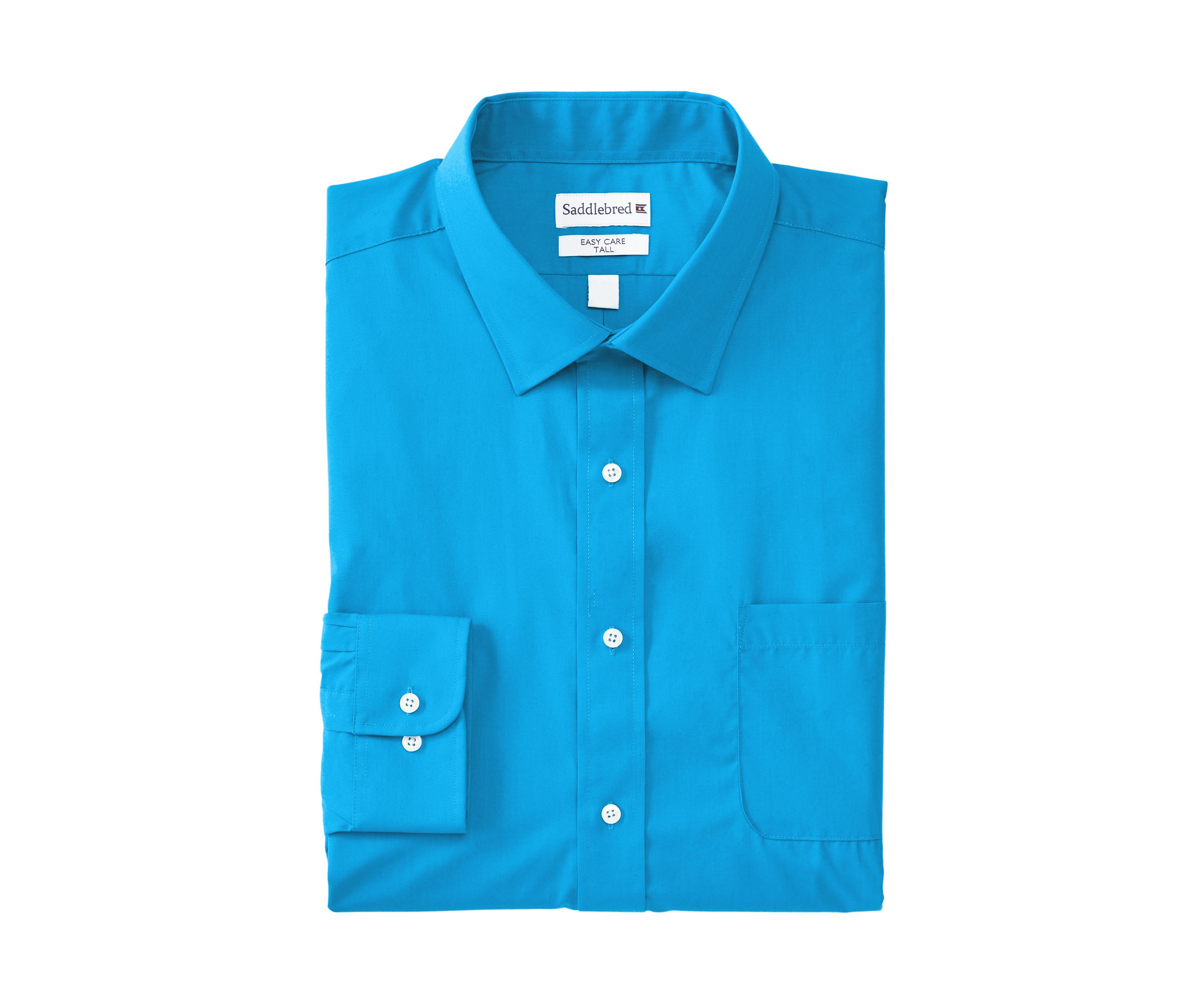Mens Tall Solid Stretch Collar Shirt 