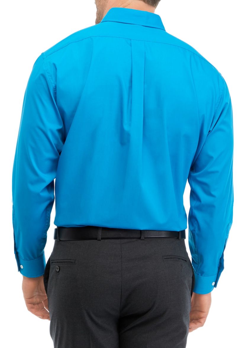 Mens Tall Solid Stretch Collar Shirt 